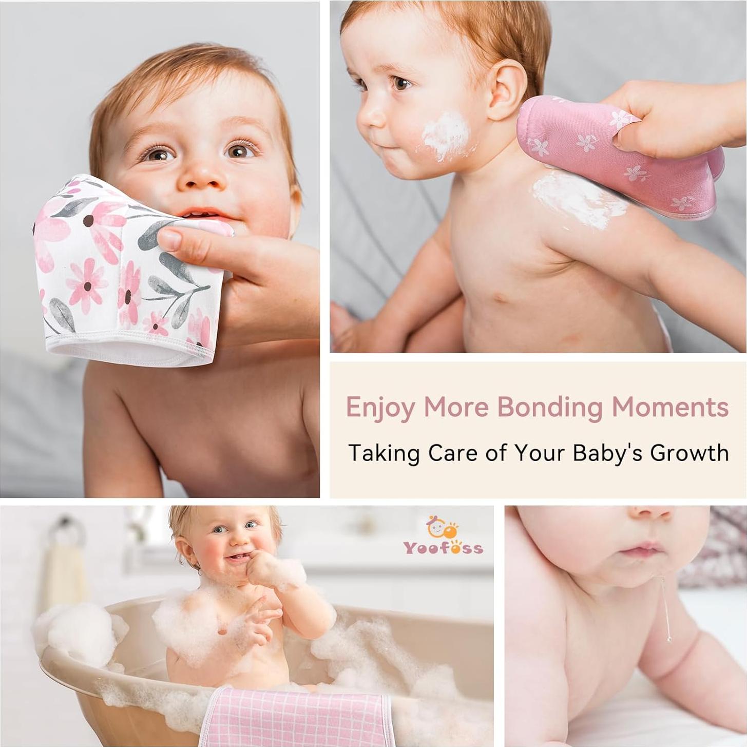 Toallas de Eructo para Bebés Yoofoss 100% Algodón Orgánico - Paquete de 5