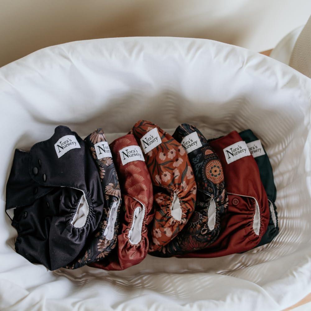 Paquete de 7 Pañales de Tela Nora's Nursery - Talla Única, Dahlia