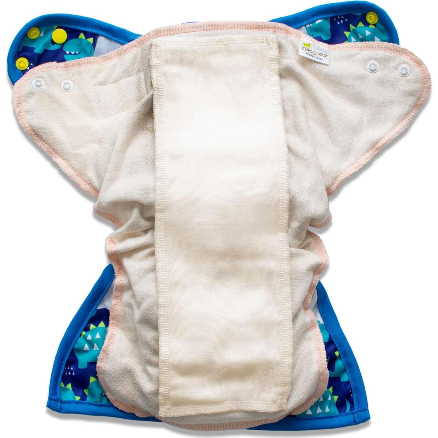 Aumentadores de Pañales de Tela OsoCozy - 12 Piezas 100% Algodón