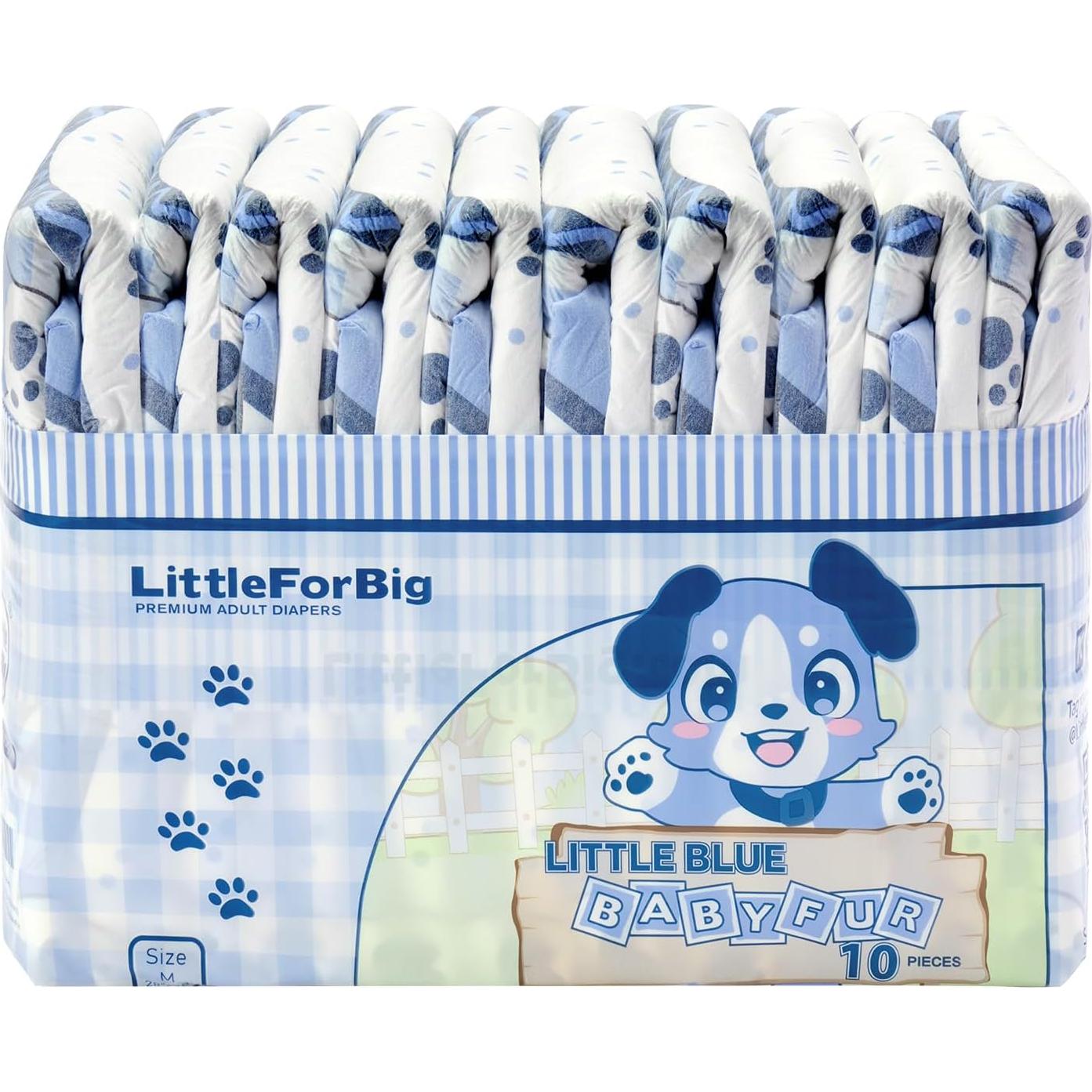 Pañales de Tela Littleforbig Ajustables Adultos 10 Piezas Azul