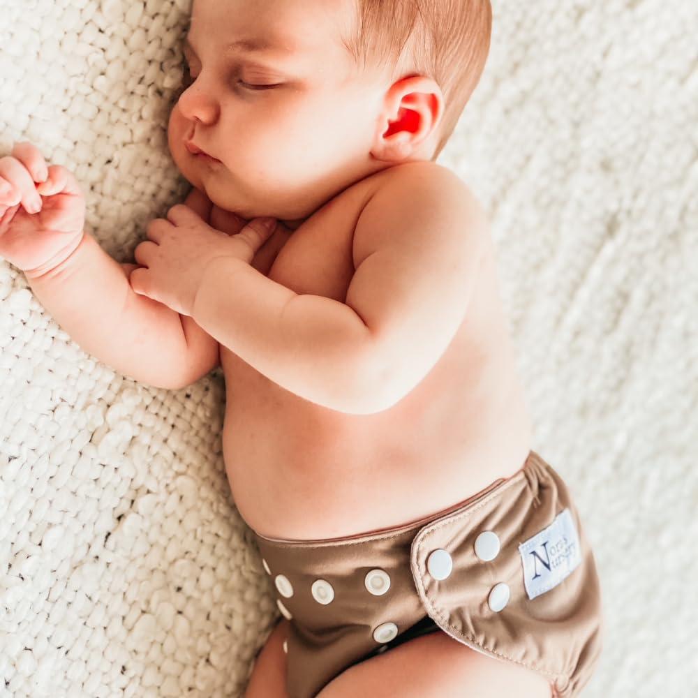 Paquete de 14 Pañales de Tela Todo en Uno Nora - Verde Pino