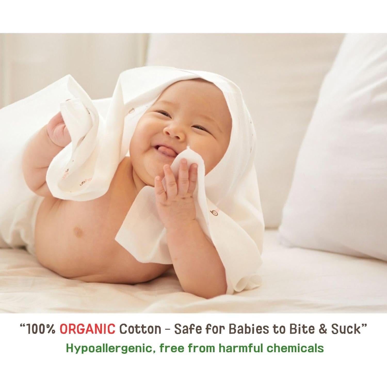 Paquete de 5 Paños de Gasa Orgánica Babyan - Algodón Ecológico
