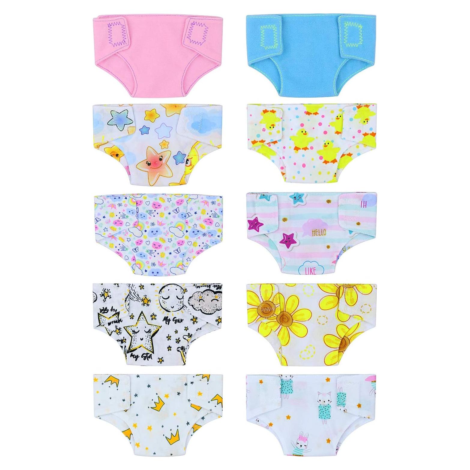 Pañales para Muñecas de Bebé ZITA ELEMENT 10 Pcs 14-16 Pulgadas