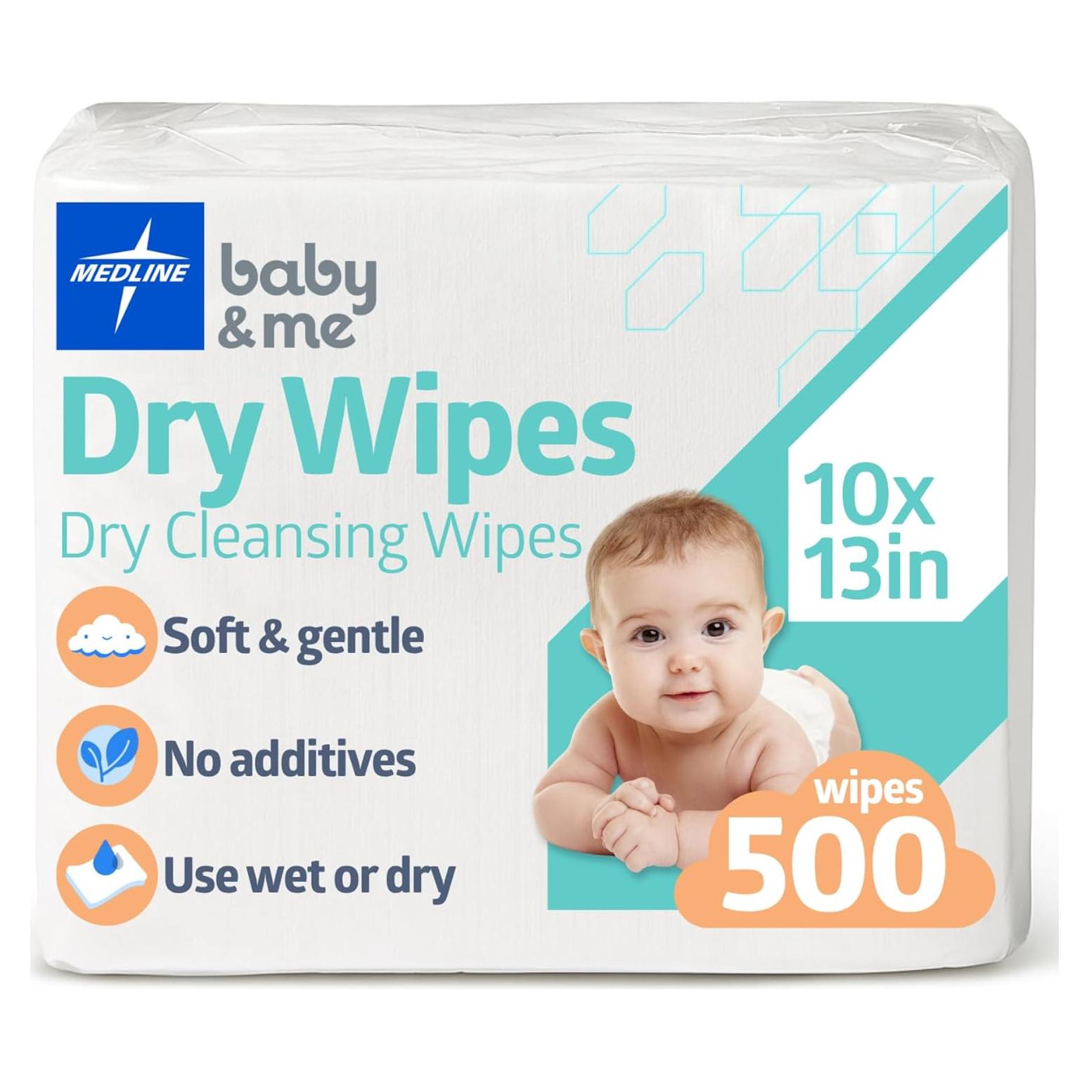 Toallitas Desechables Medline Babysoft 500 Unidades Piel Sensible