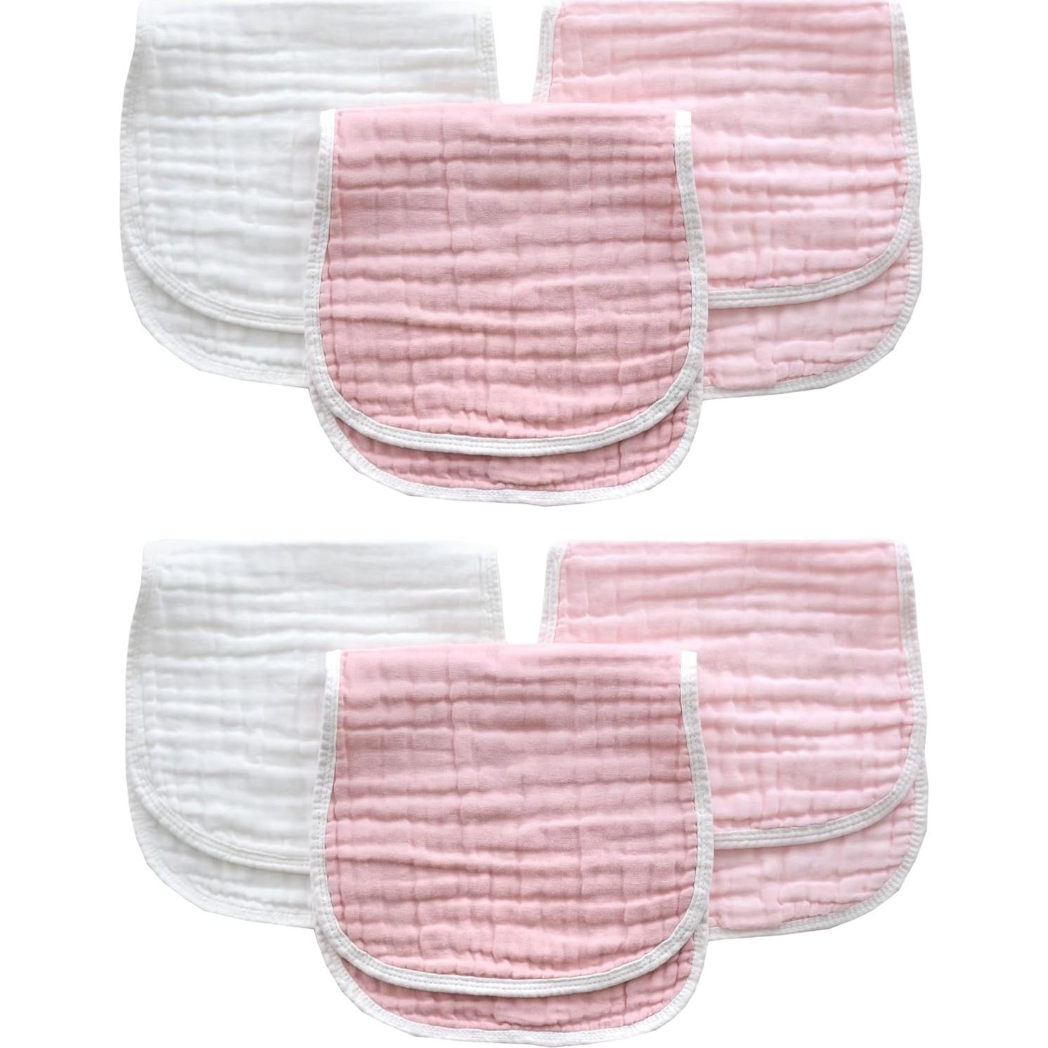 Paños de Eructo MUKIN para Bebés 6 Piezas Ultra Suaves 50x25 cm