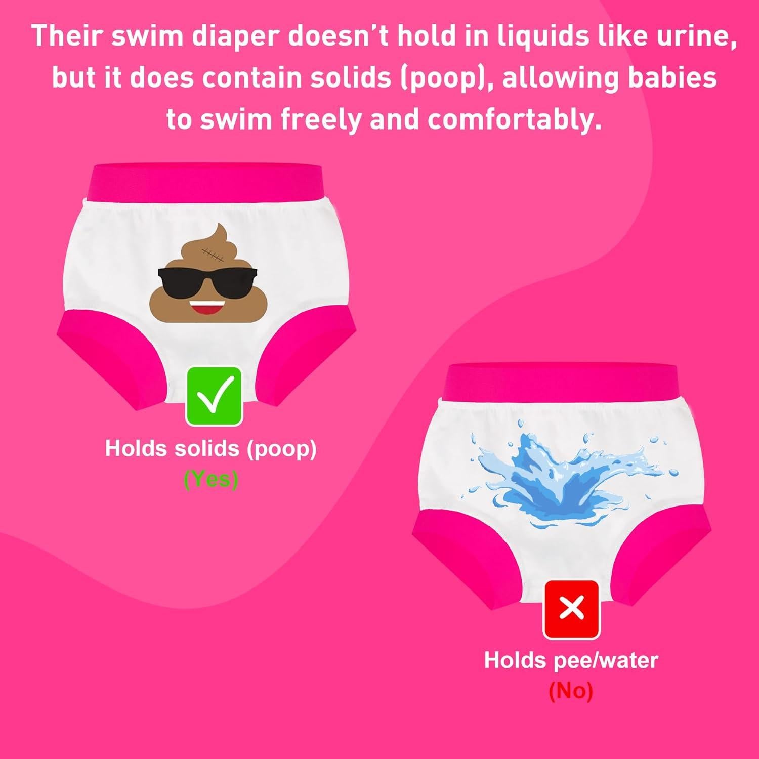 Pañales de Natación Reutilizables BIG ELEPHANT 3pcs 12-24 Meses