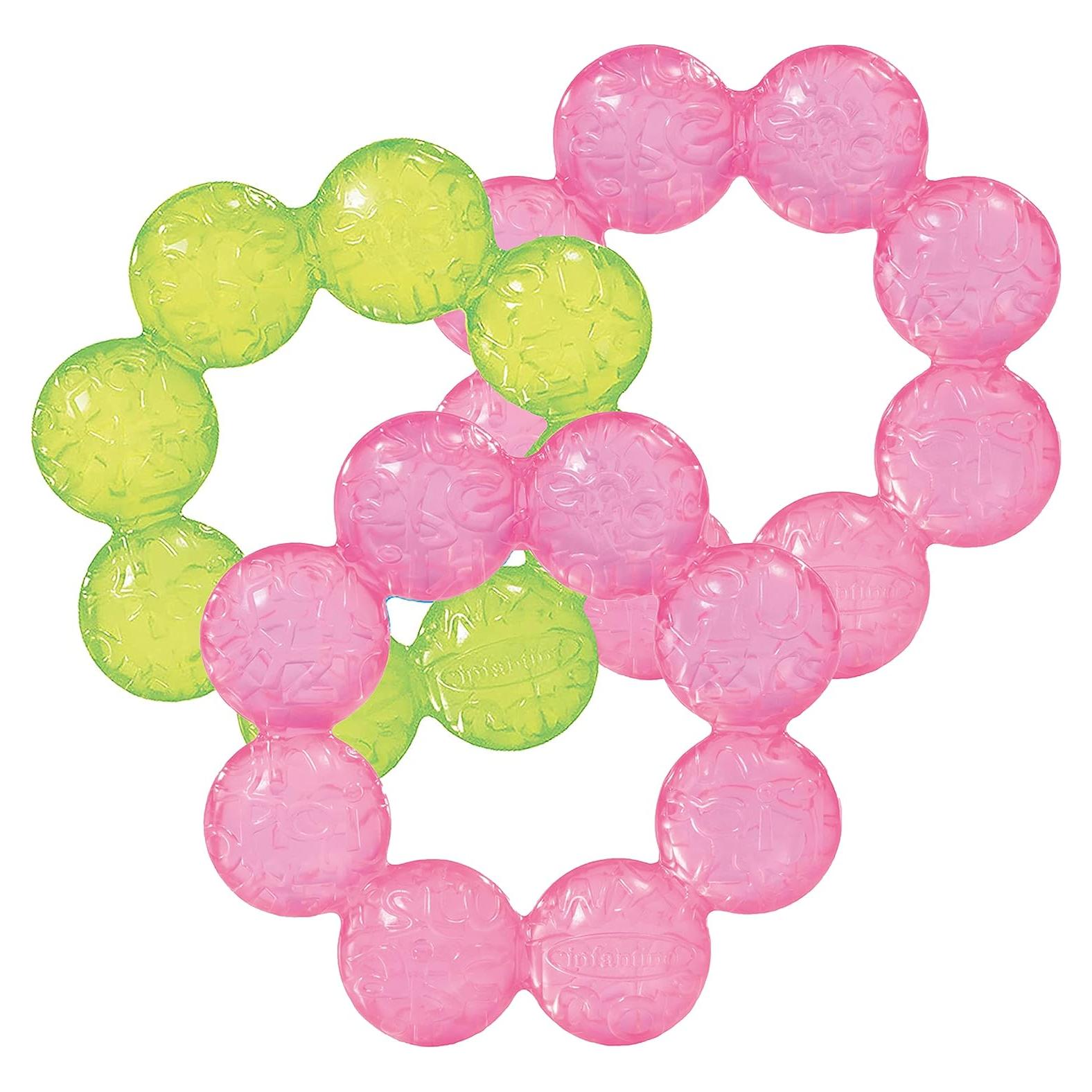 Mordedores de Agua Infantino - Alivio Frío para Bebés, 3 Pzs