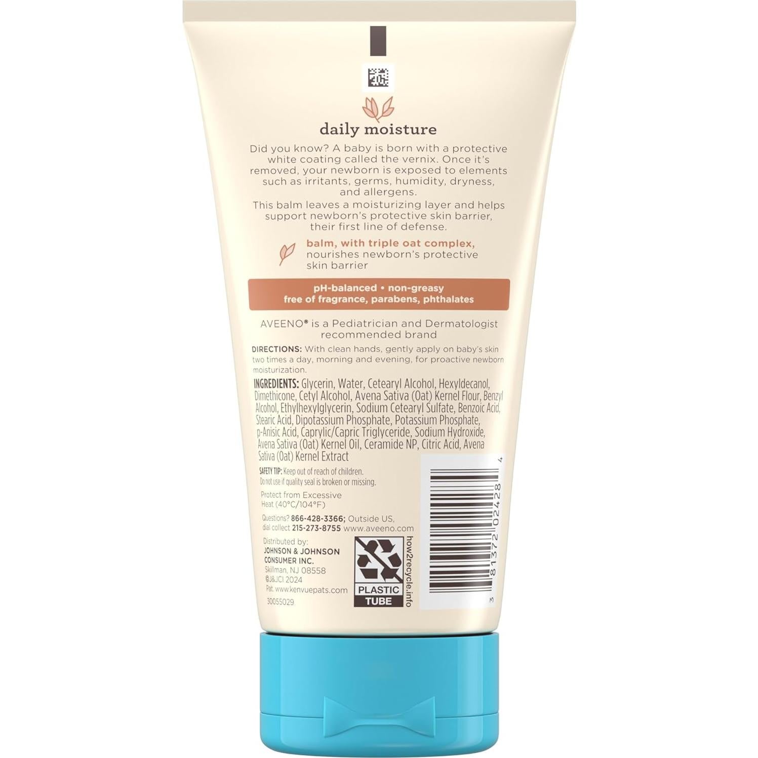 Bálsamo Nutritivo Aveeno Baby Healthy Start 141.75 g Hipoalergénico