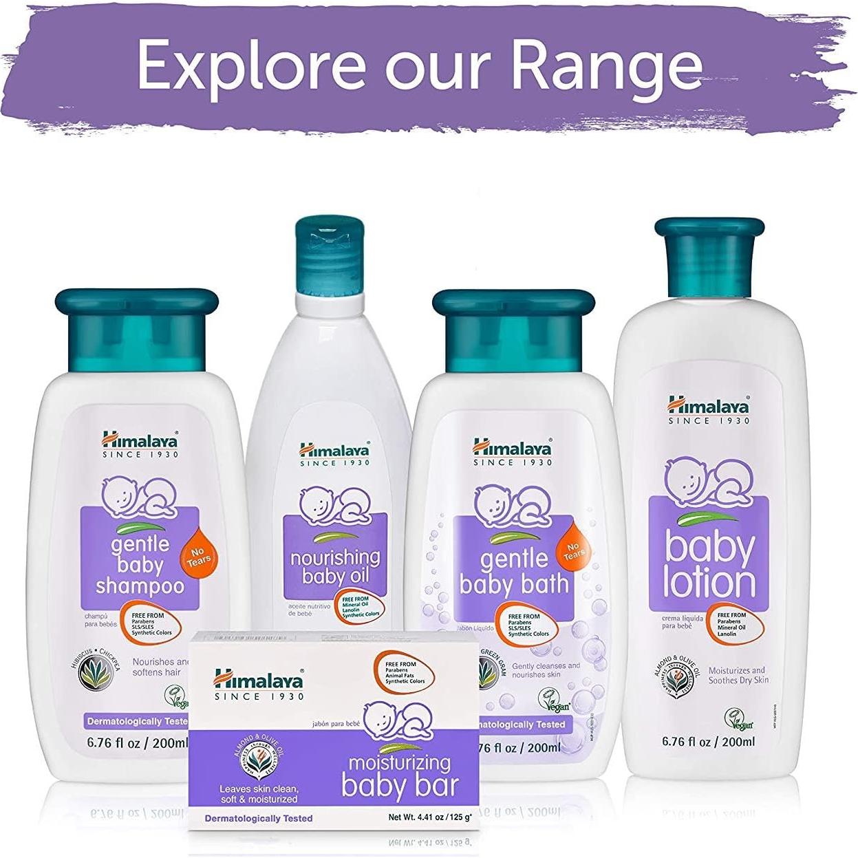 Loción para Bebés Himalaya 200 ml con Aceite de Oliva y Almendra