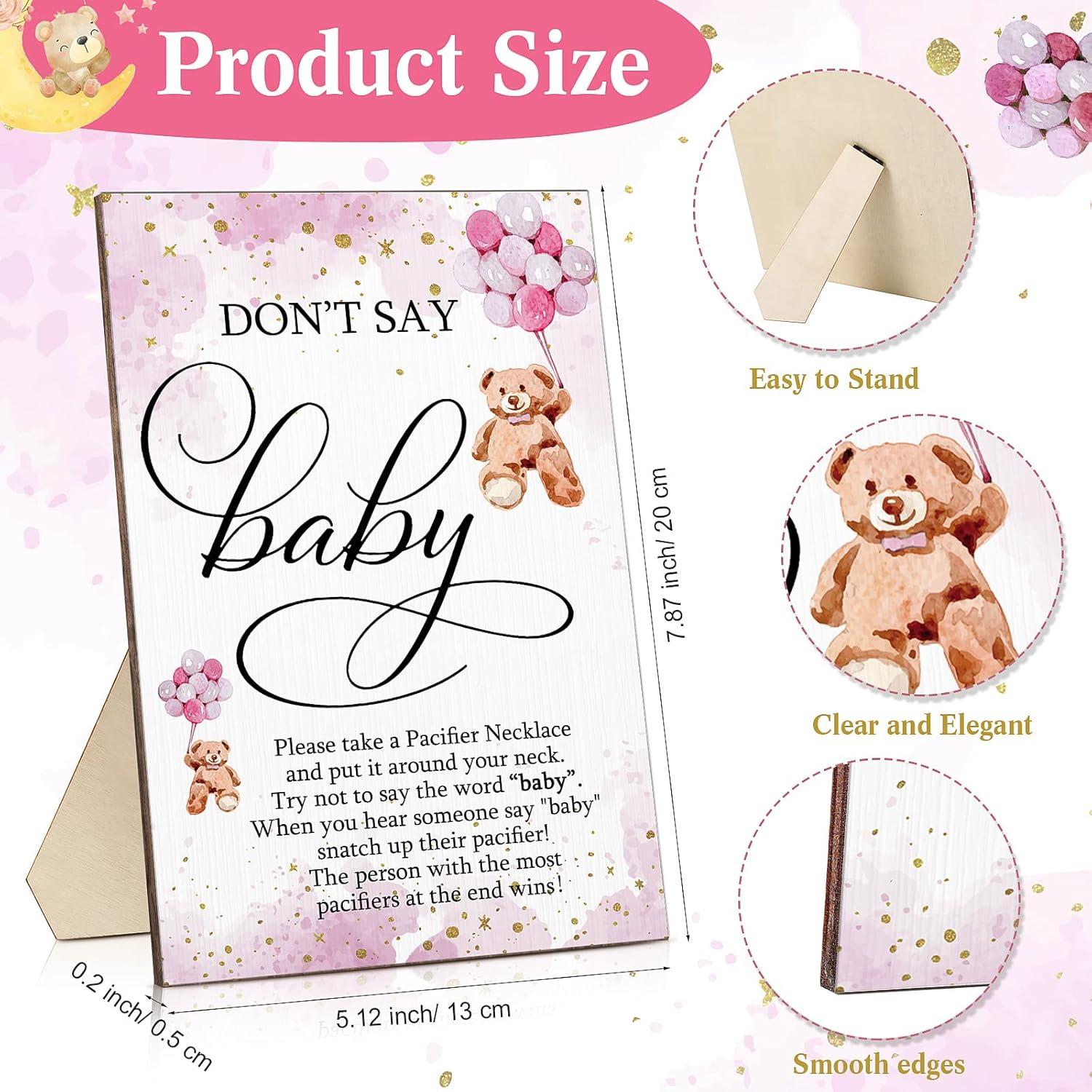 Juego de Baby Shower Wesiti 51 Piezas Rosa con Chupetes
