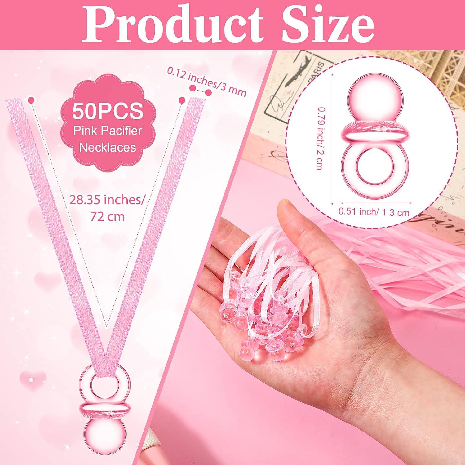 Juego de Baby Shower Wesiti 51 Piezas Rosa con Chupetes