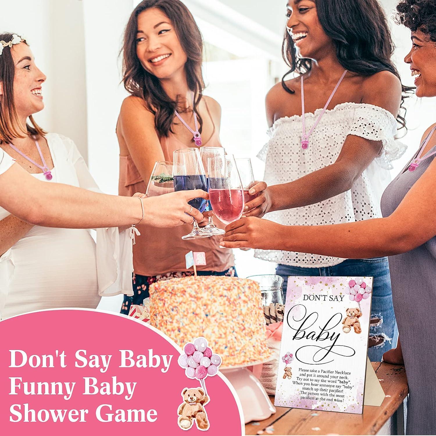 Juego de Baby Shower Wesiti 51 Piezas Rosa con Chupetes