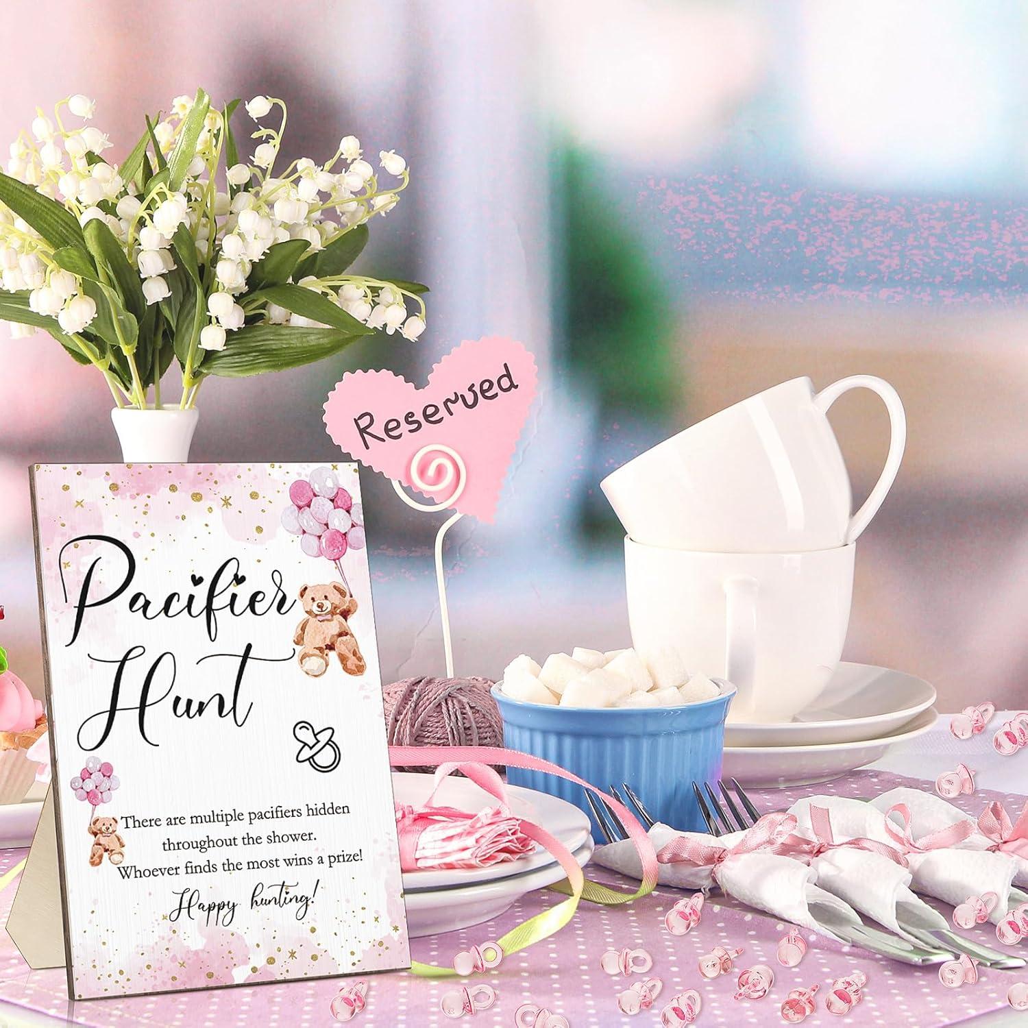 Juego de Búsqueda de Chupetes Roowest 51 Pcs Oso Rosa