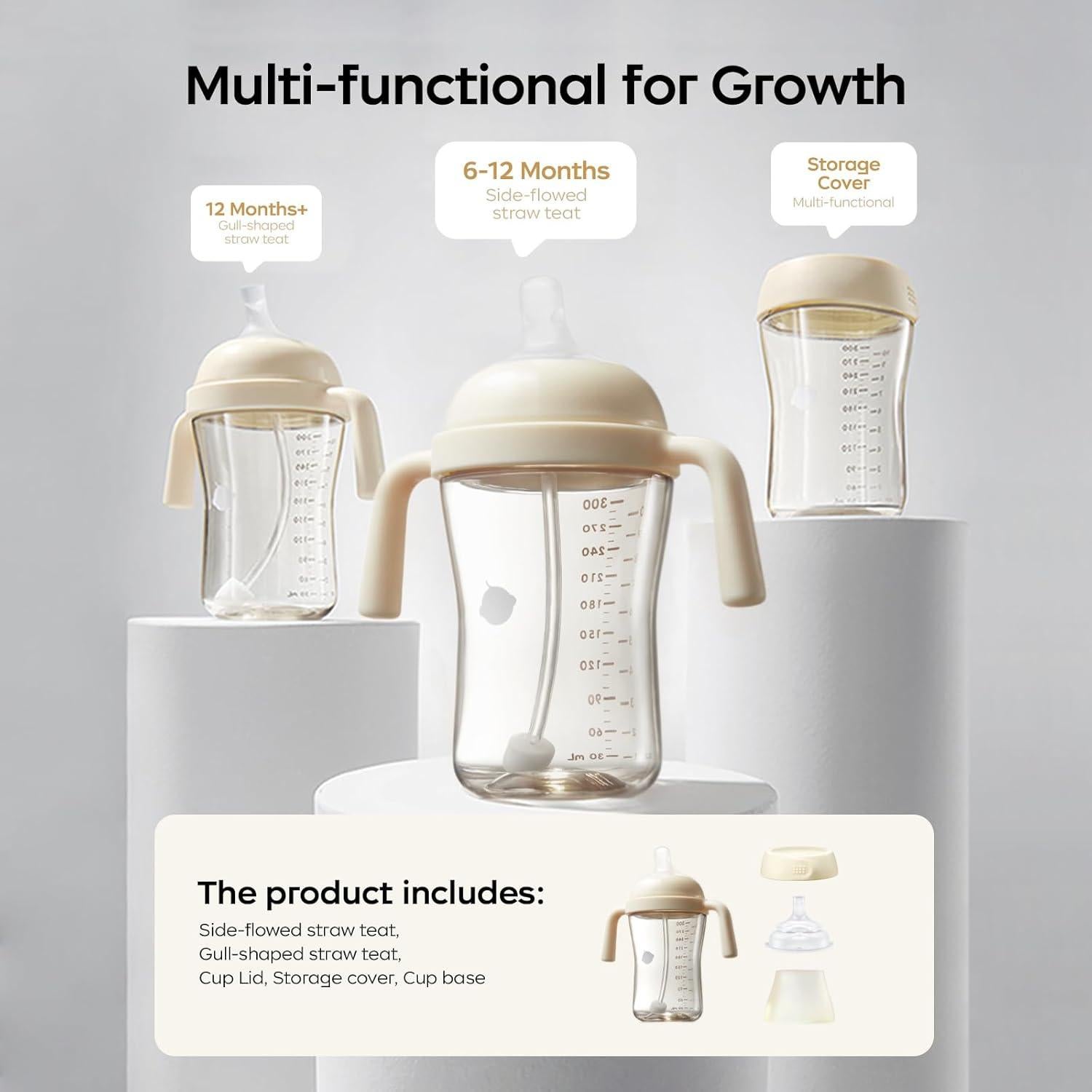 Taza de Aprendizaje Bc Babycare 300ml Antifugas 6+ Meses Azul