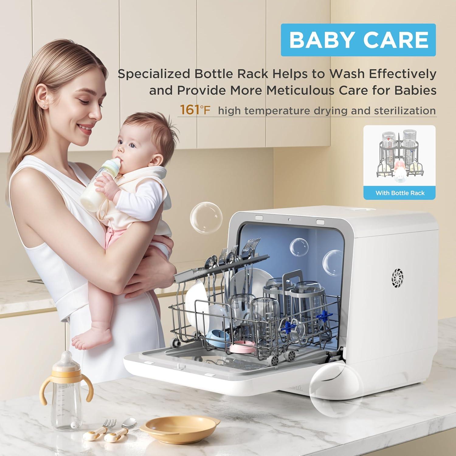 Lavavajillas Portátil Midea MDC17P4CWW 5L Cuidado Bebé