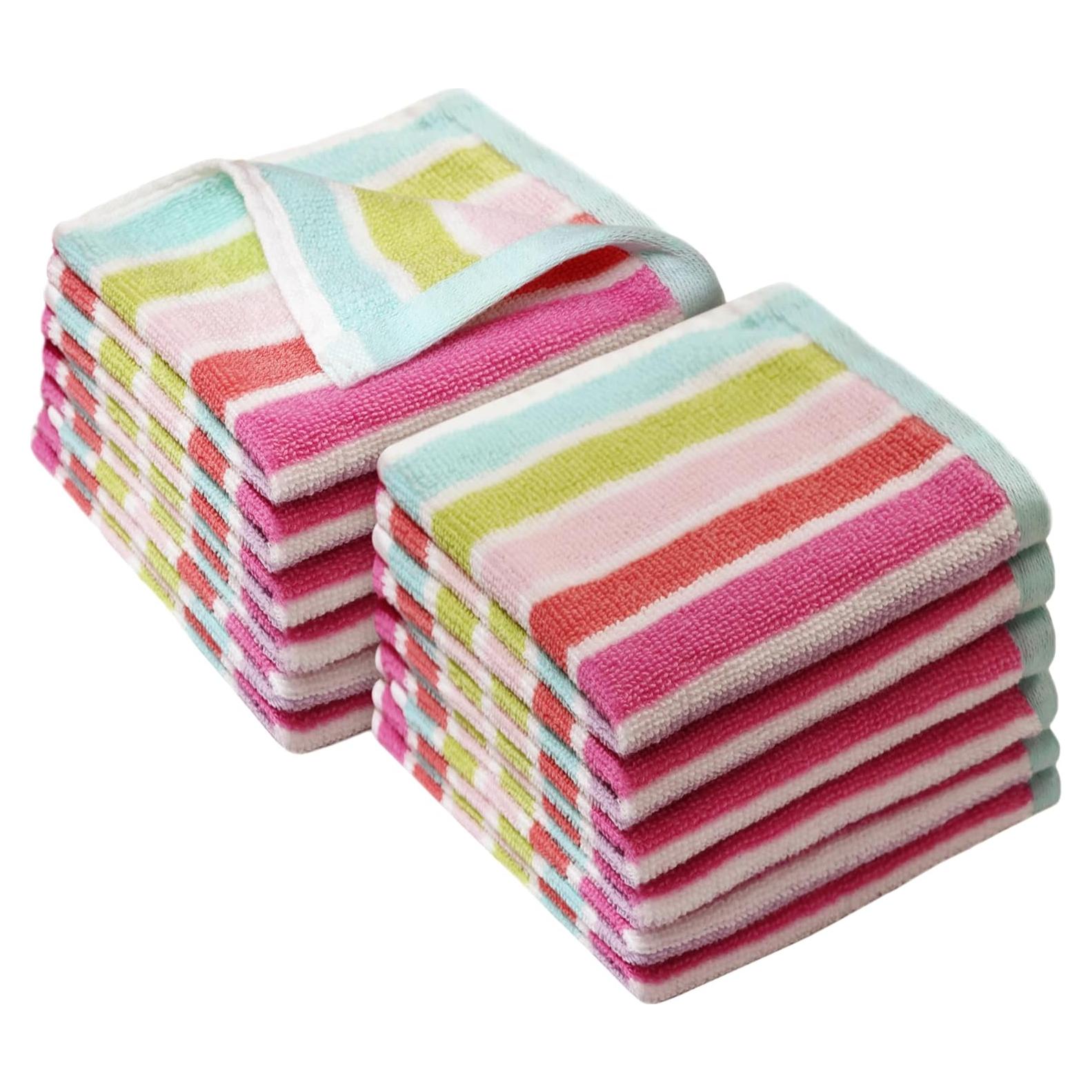 Paquete de 12 Paños de Lavado ORIGINAL KIDS 100% Algodón Rosa