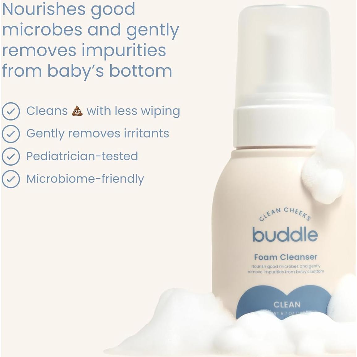 Limpiador Espumoso Clean Cheeks para Bebés 190g Sin Enjuague