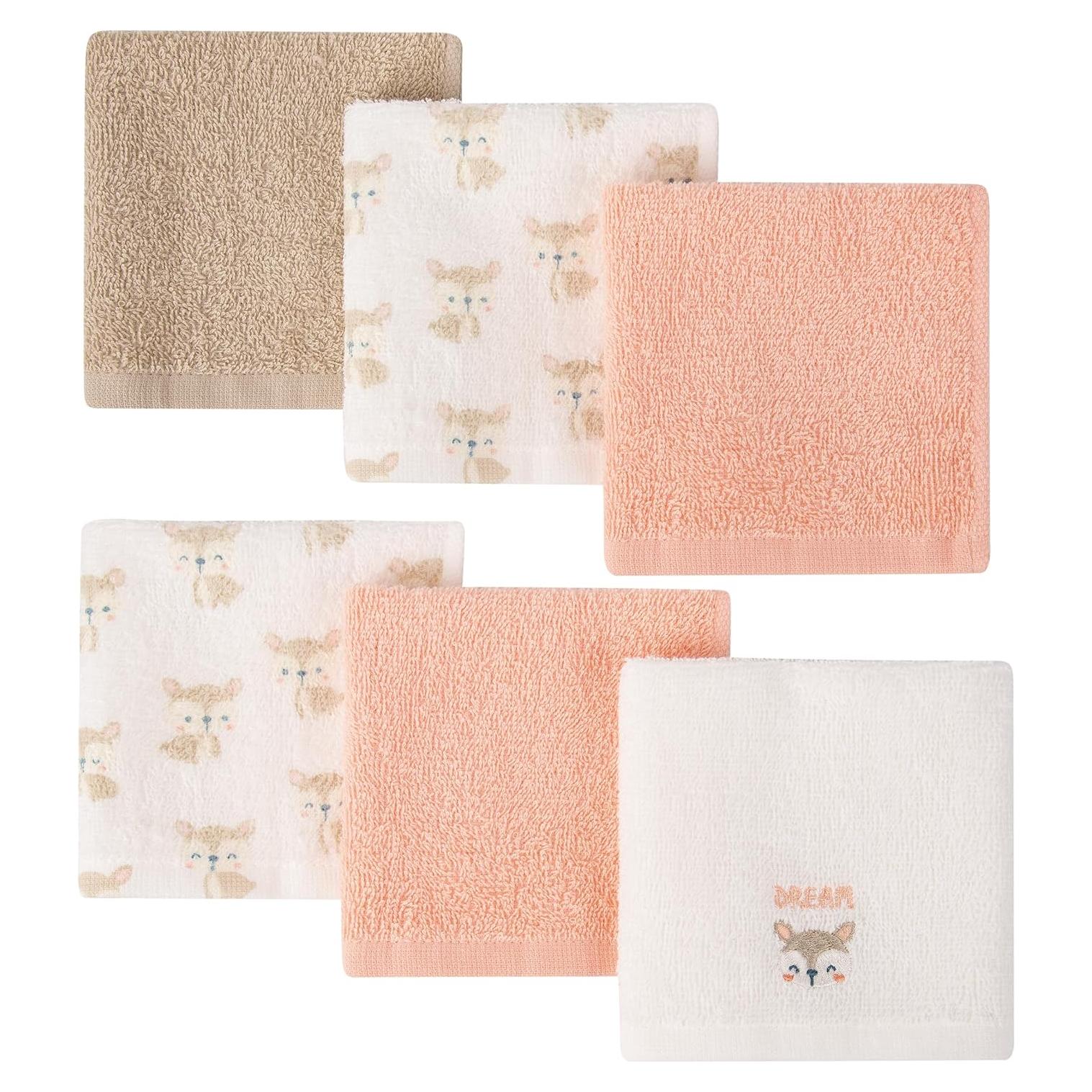 Toallitas para Bebés 100% Algodón BEBE FAVOUR - Paquete de 6