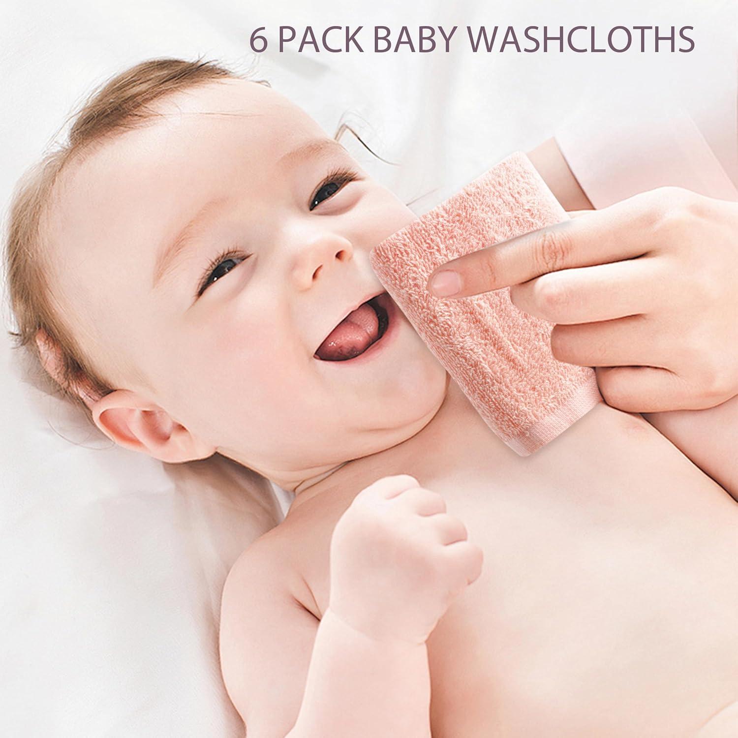 Toallitas para Bebés 100% Algodón BEBE FAVOUR - Paquete de 6