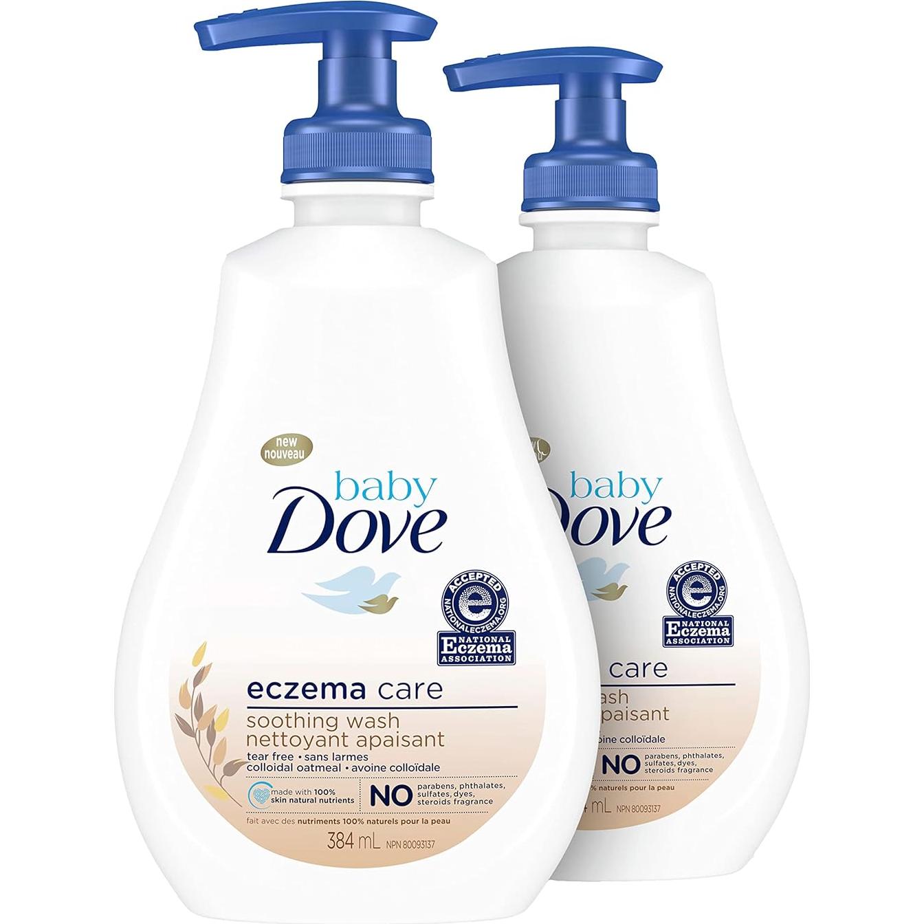 Baby Dove Gel y Crema Suave para Bebés 2x369.5g y 145g Eczema