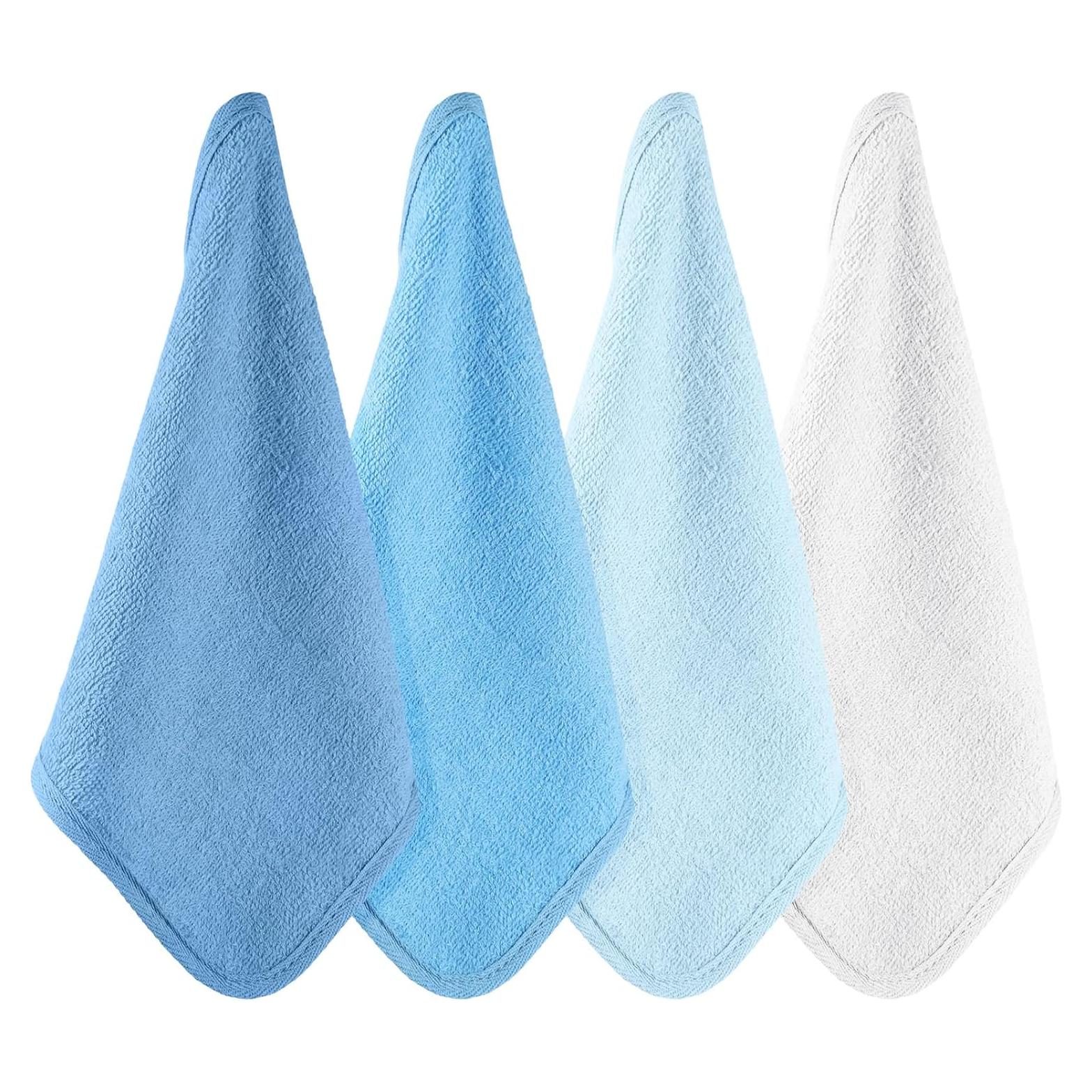 Paquete de 12 Toallitas de Bebé CroBlissful 25x25 cm Algodón Azul