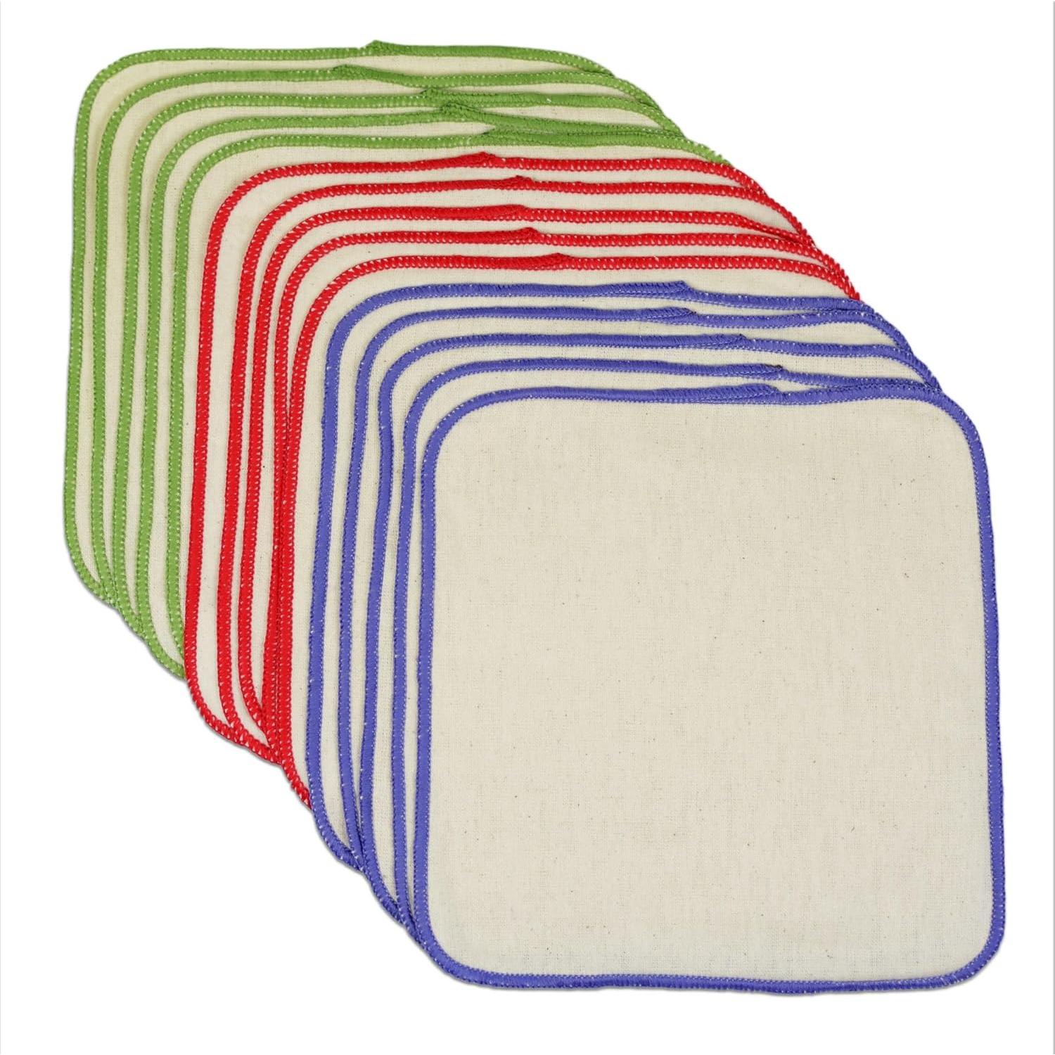 Toallitas de Tela OsoCozy 100% Algodón Natural 15 Unidades