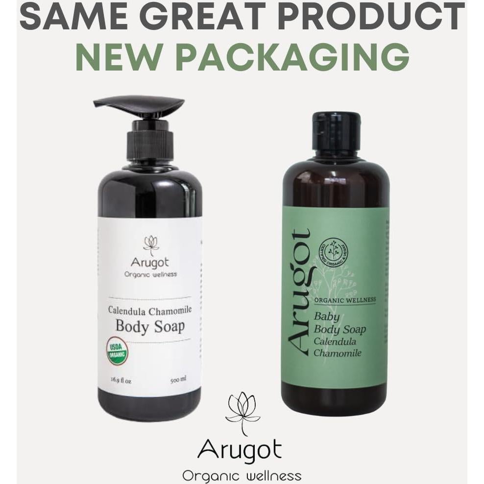 Jabón Orgánico de Caléndula y Manzanilla Arugot 500 ml