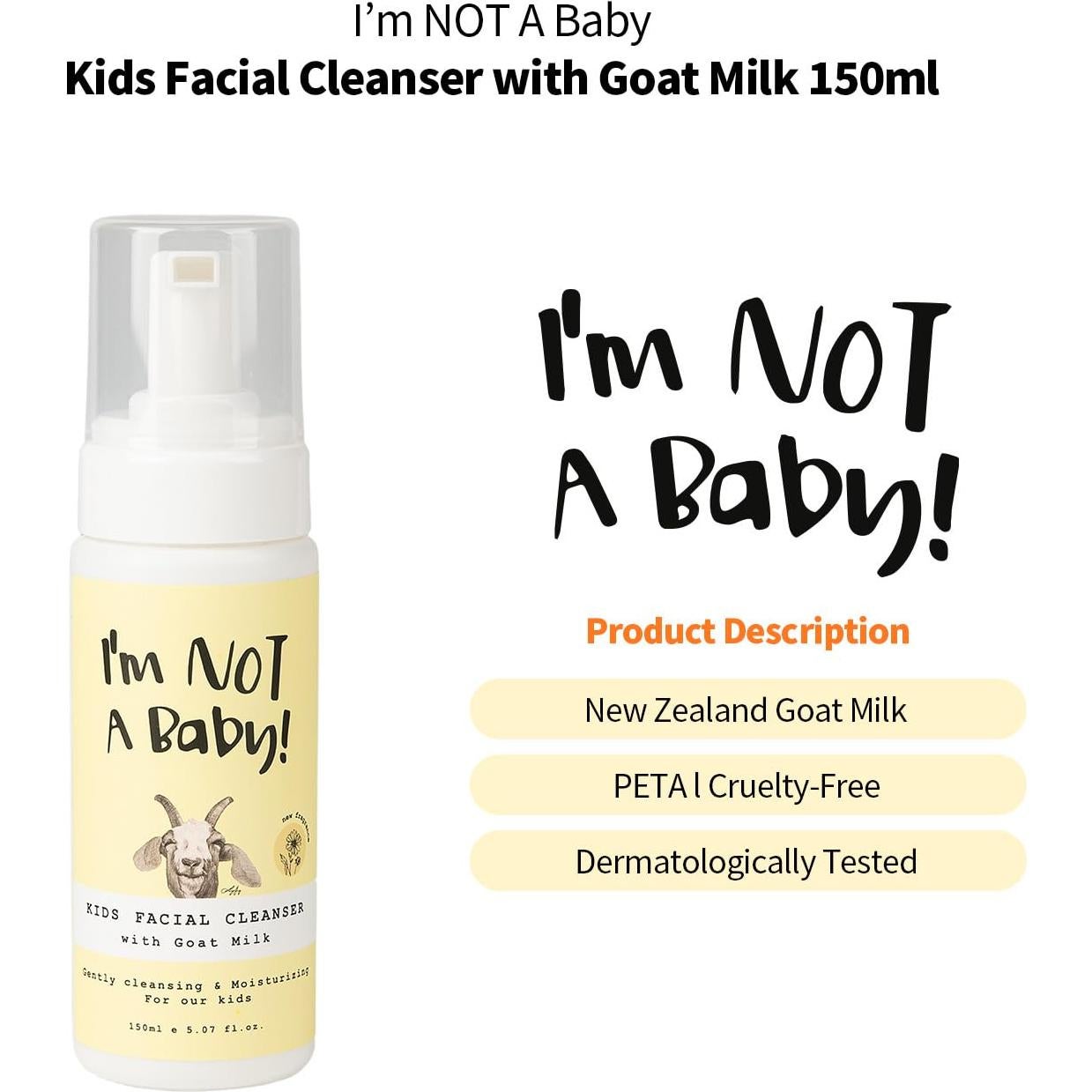 Limpiador Facial para Niños ¡No Soy un Bebé! 150 ml Hipoalergénico