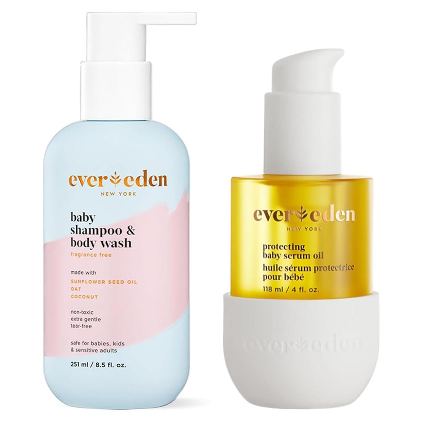 Paquete Cuidado Costra Láctea Bebés Evereden - Champú y Aceite