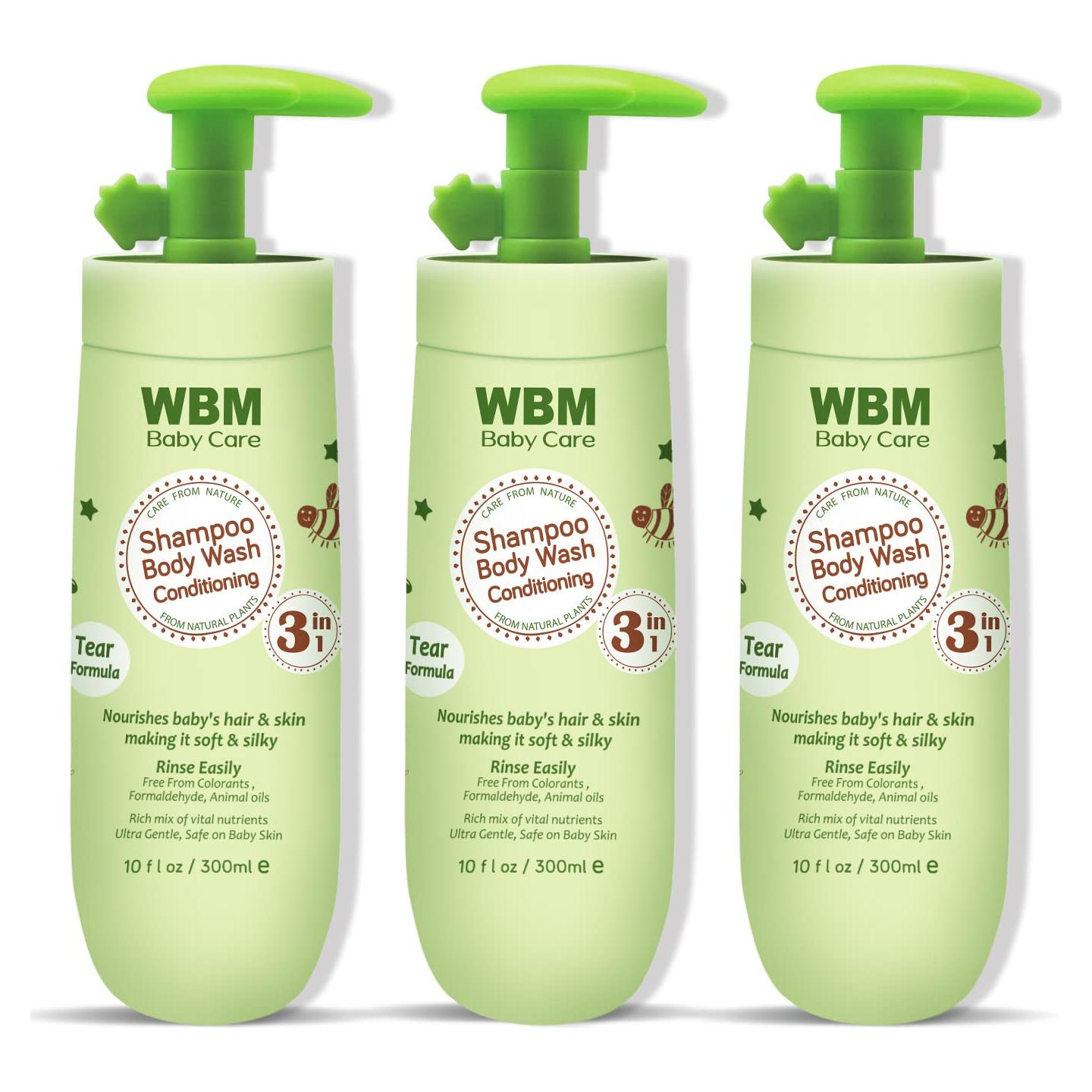 Champú 3 en 1 WBM Care para Bebés 300 ml - Gel de Baño y Acondicionador Orgánico