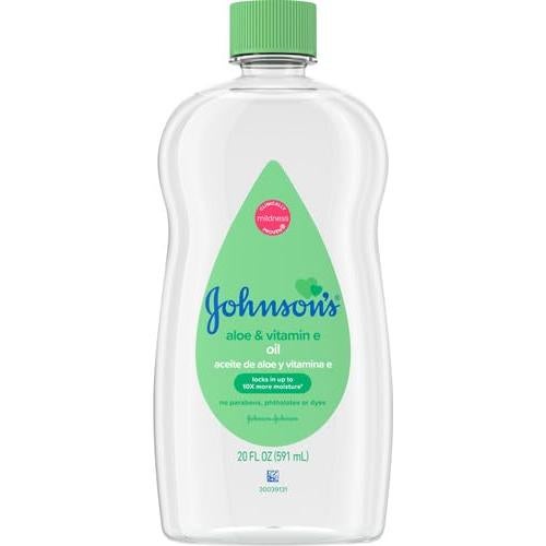 Aceite para Bebés Johnson 591 ml con Aloe Vera y Vitamina E