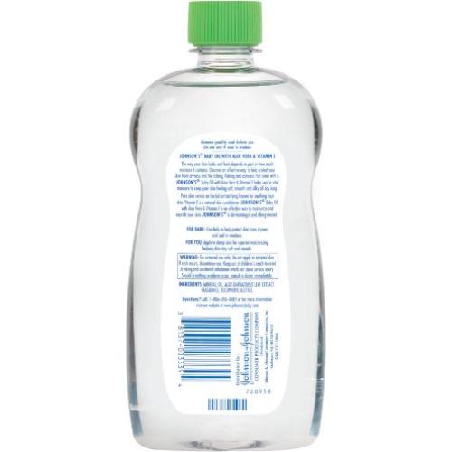 Aceite para Bebés Johnson 591 ml con Aloe Vera y Vitamina E