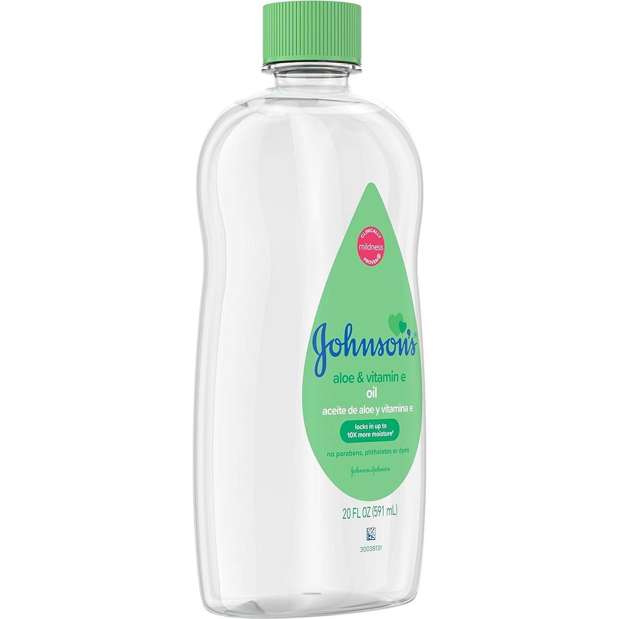 Aceite para Bebés Johnson 591 ml con Aloe Vera y Vitamina E