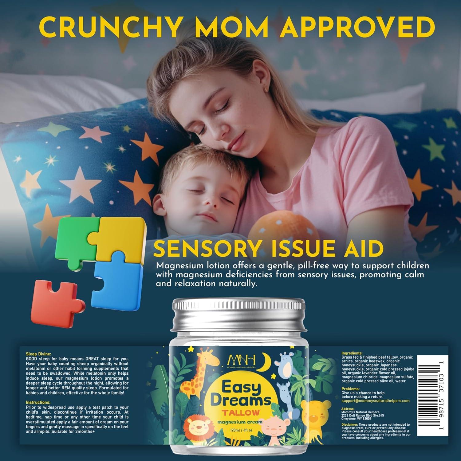 Loción de Magnesio Orgánica para Niños Easy Dreams 226g