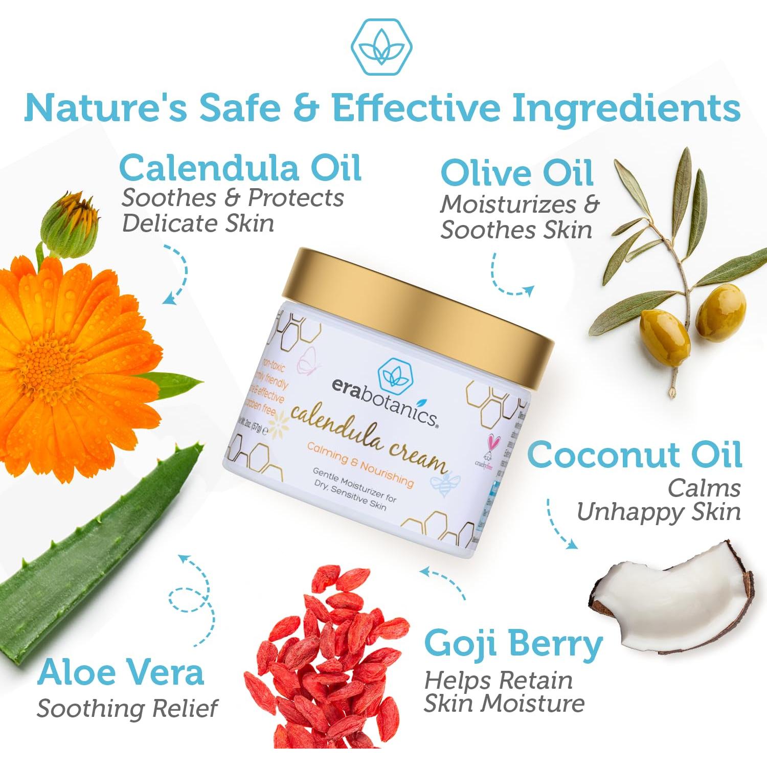 Crema de Caléndula Era Organics para Bebés 56.7g - Hidratante Suave