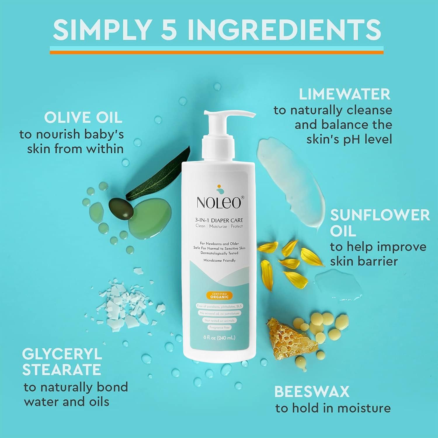 Crema para Bebés NOLEO 3-en-1 226.8 g - Cuidado de Pañales