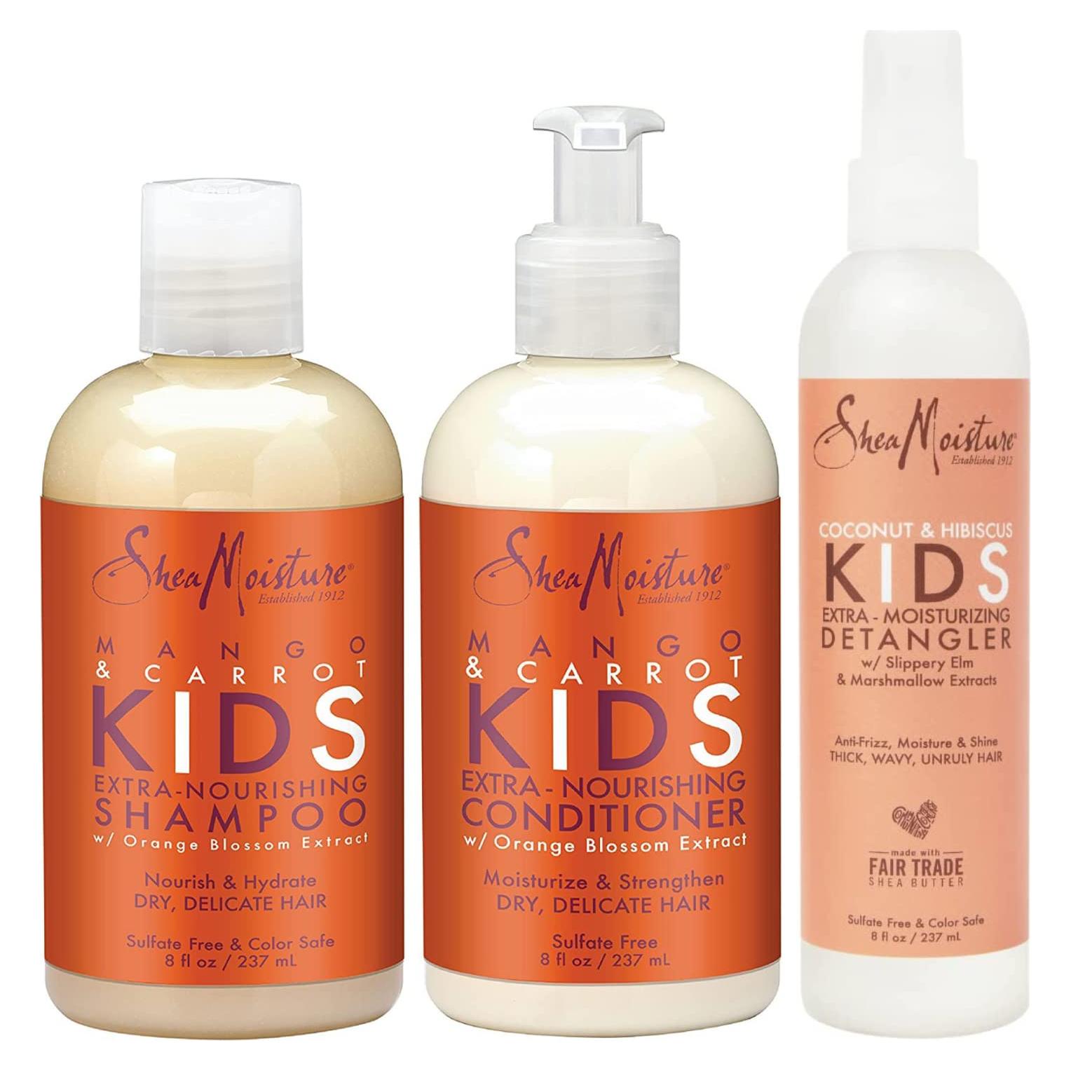 Set de Champú y Acondicionador SheaMoisture KIDS 3 Piezas