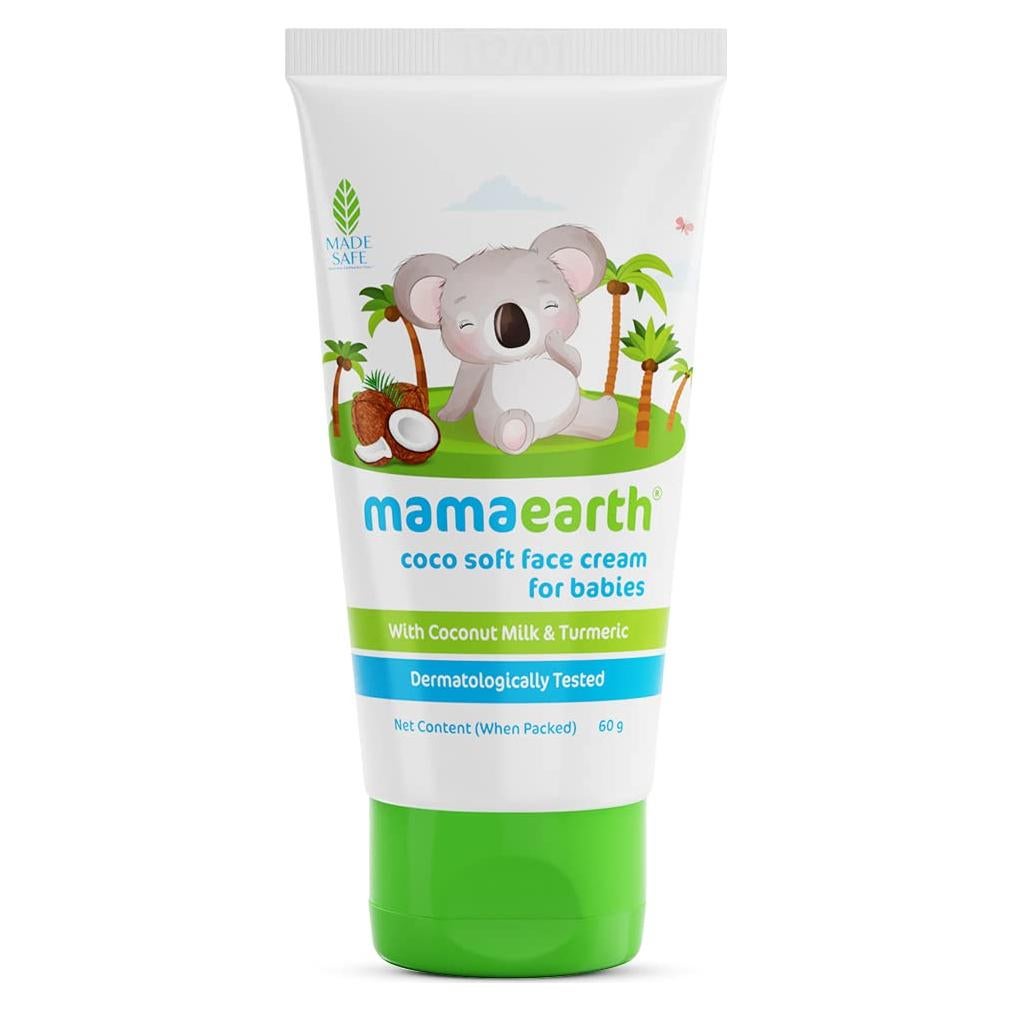 Crema Suave de Coco Mamaearth 60g | Hipoalergénica para Bebés