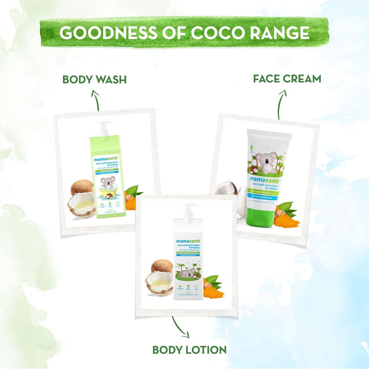 Crema Suave de Coco Mamaearth 60g | Hipoalergénica para Bebés