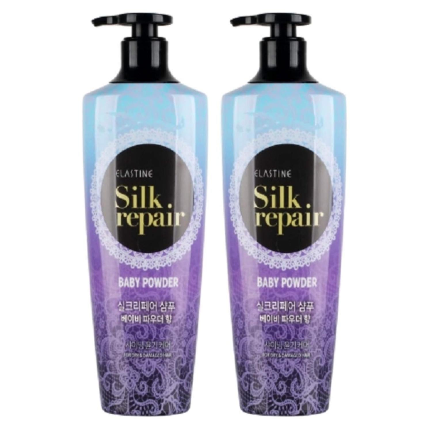 Champú Reparador de Seda Elastine Aroma Talco Bebés 550ml