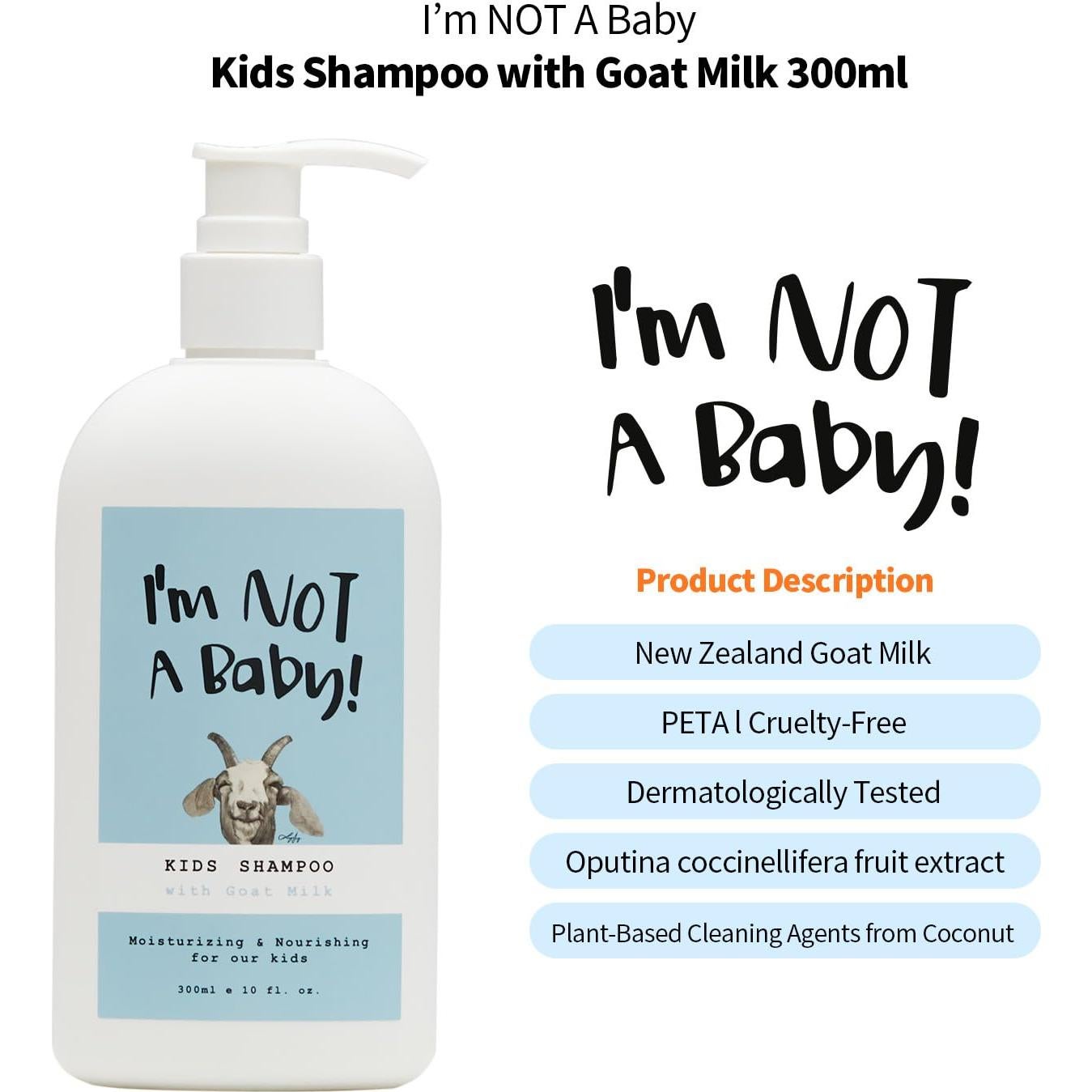 Champú para Niños ¡No Soy un Bebé! 300 ml - Leche de Cabra