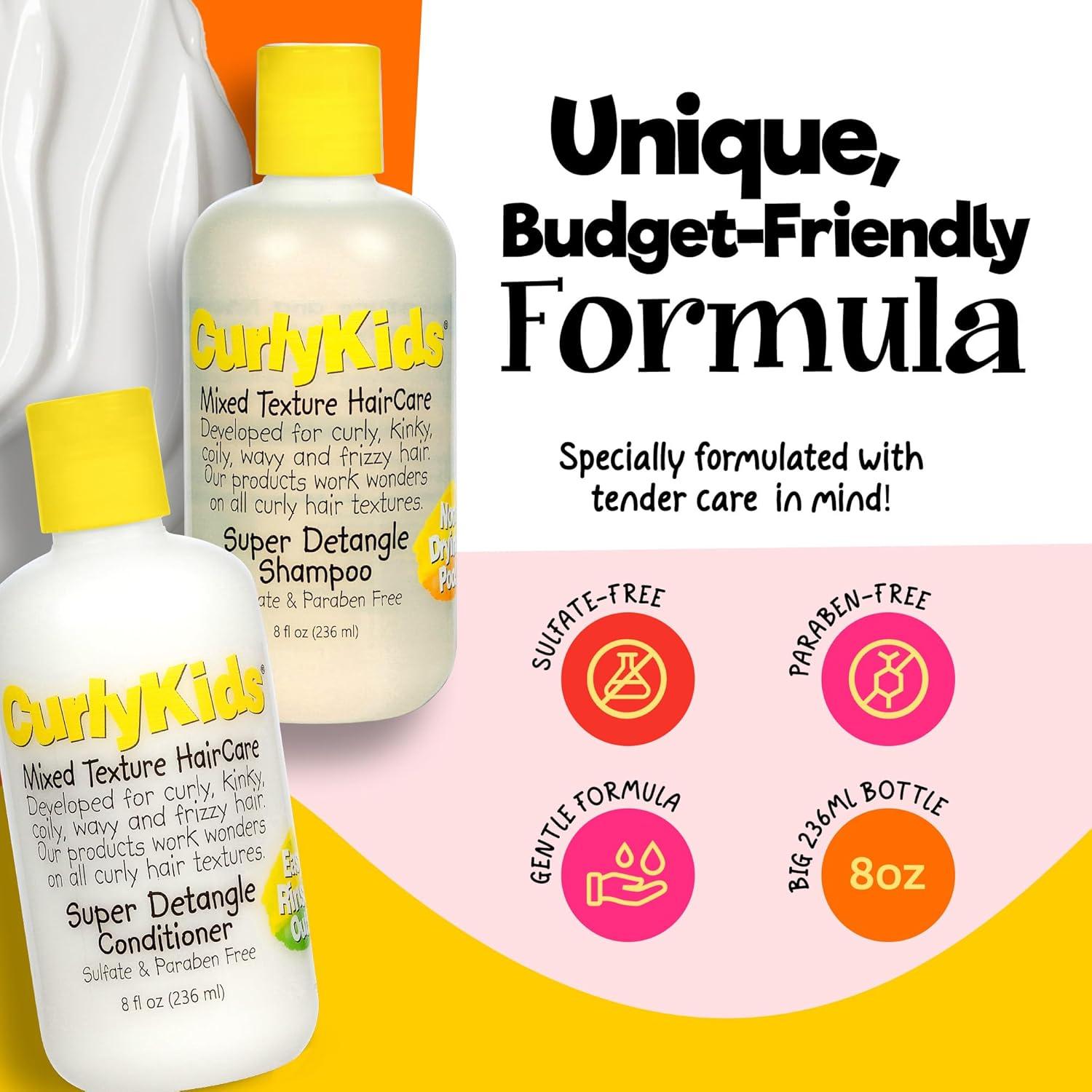 Champú y Acondicionador CurlyKids para Niños - Sin Frizz