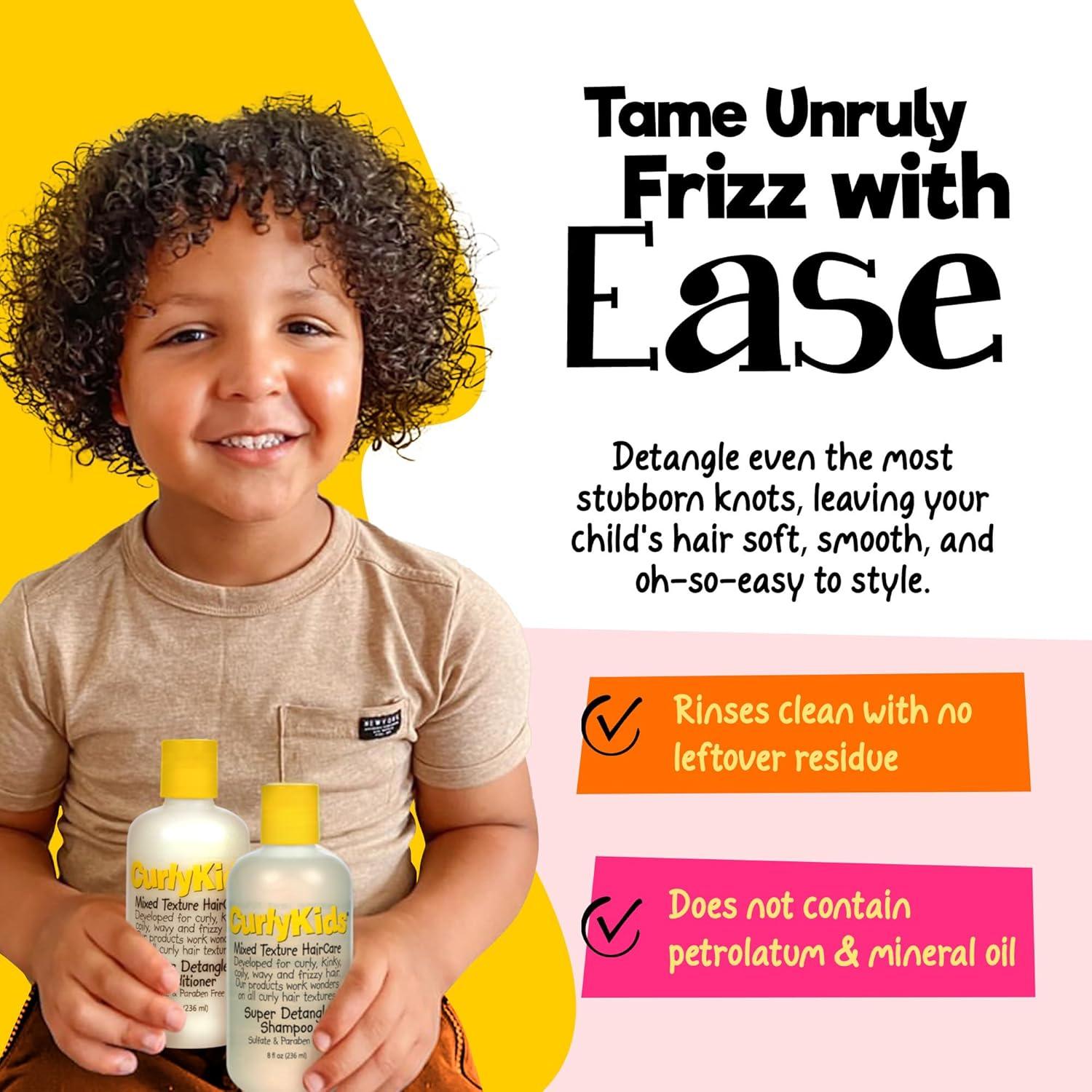 Champú y Acondicionador CurlyKids para Niños - Sin Frizz