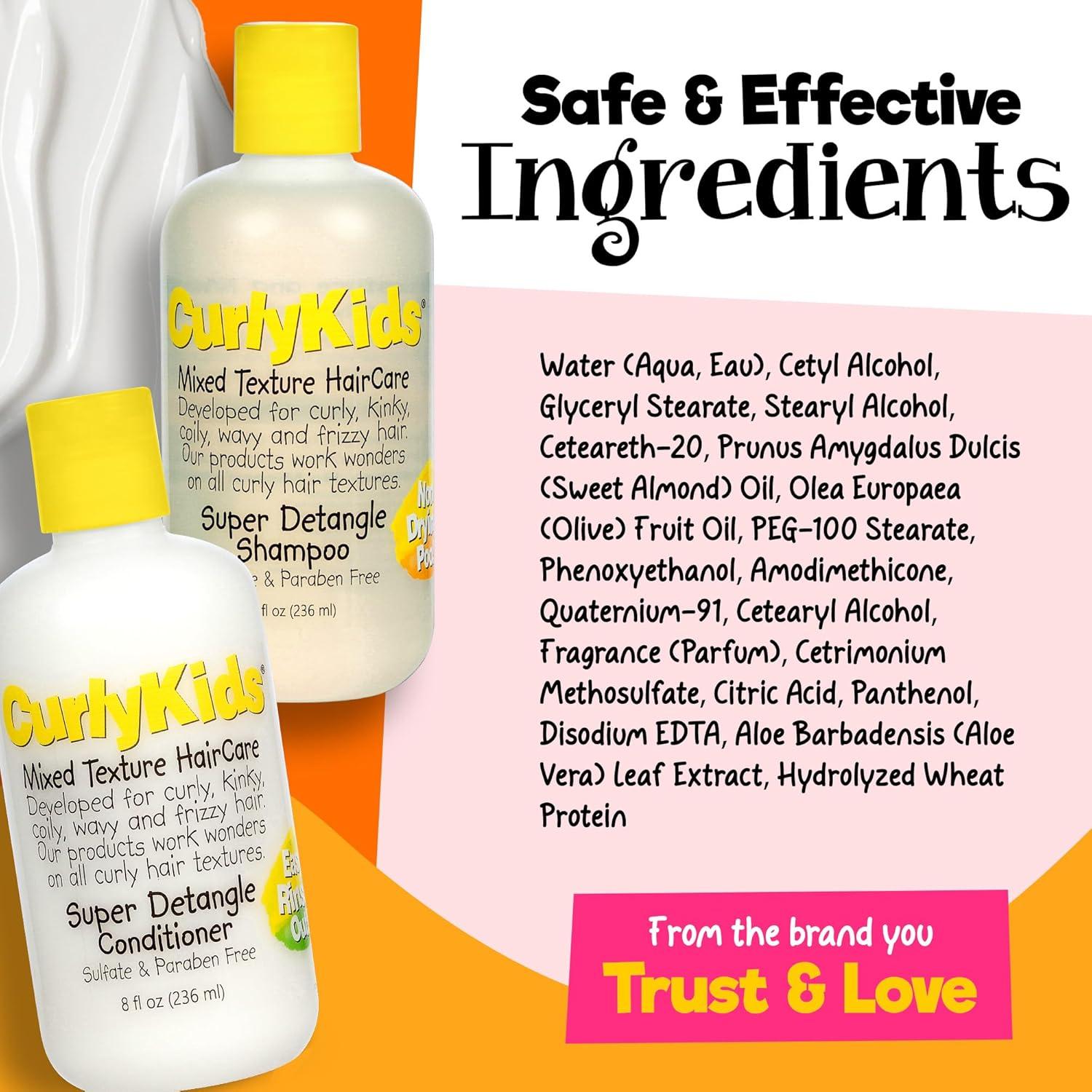 Champú y Acondicionador CurlyKids para Niños - Sin Frizz