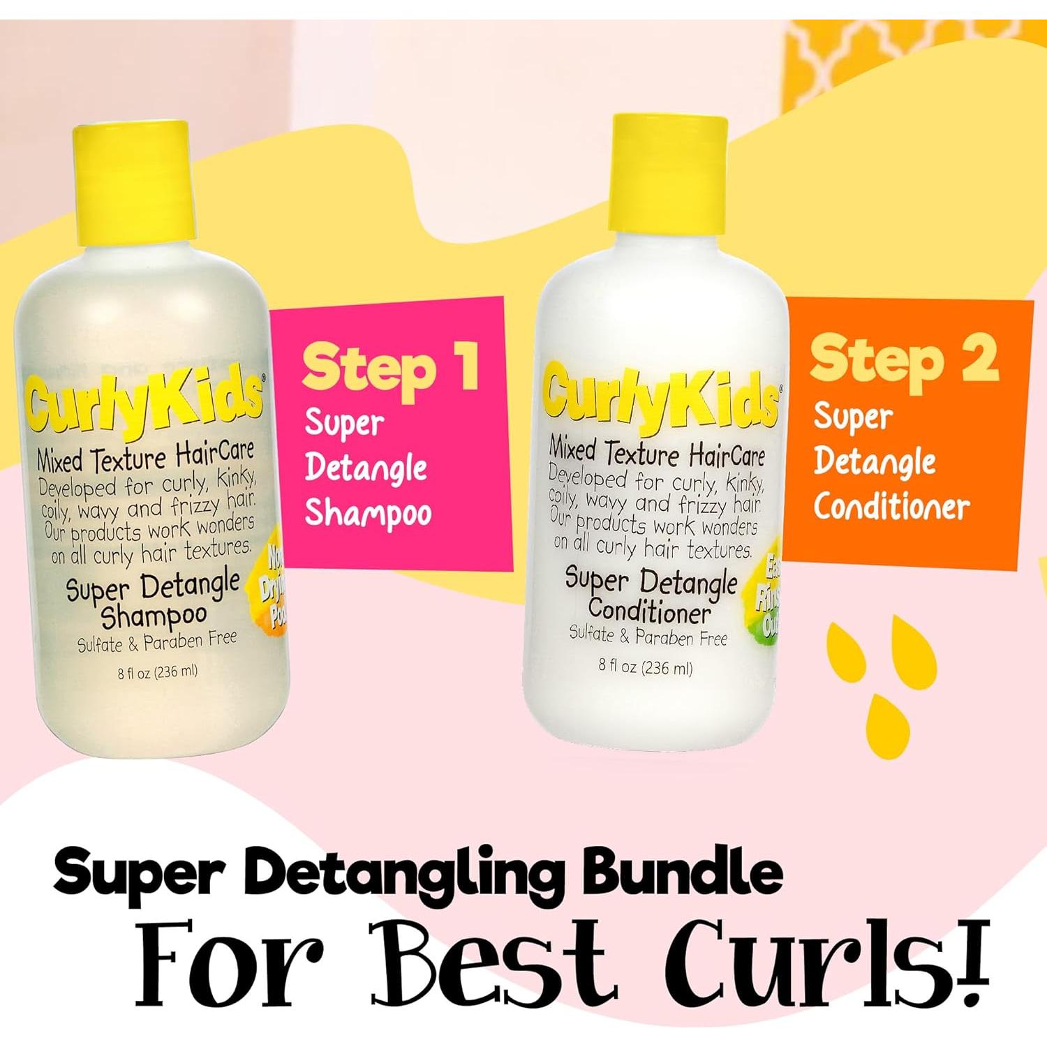 Champú y Acondicionador CurlyKids para Niños - Sin Frizz