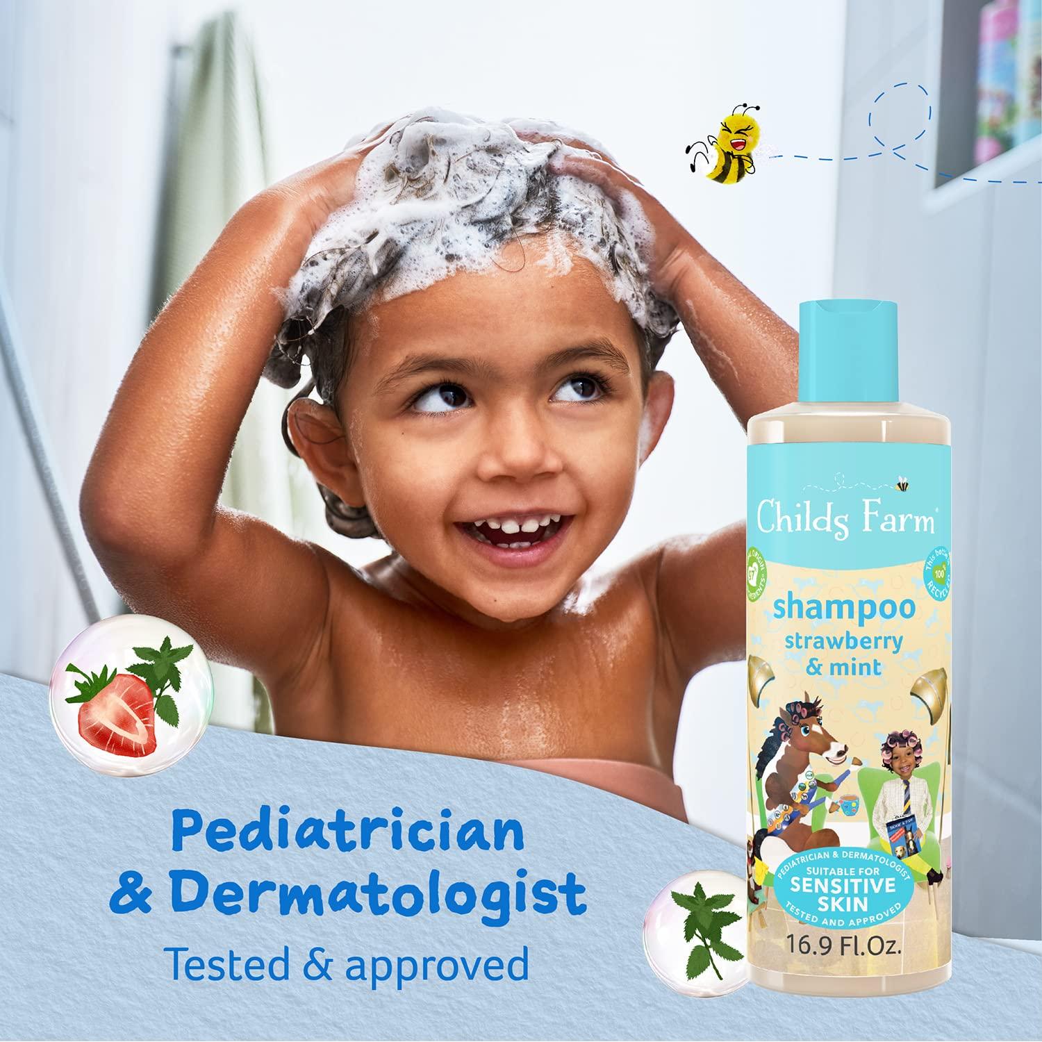 Champú para Niños Childs Farm 500 ml - Piel Sensible, Fresa y Menta