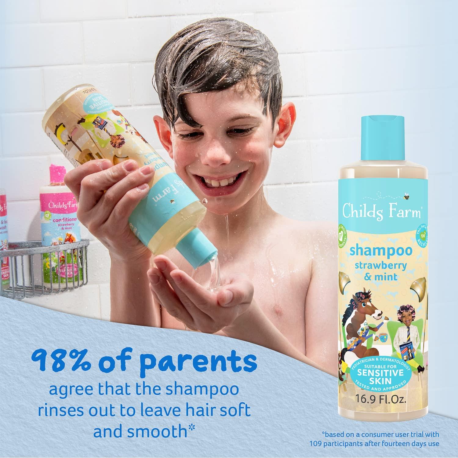 Champú para Niños Childs Farm 500 ml - Piel Sensible, Fresa y Menta