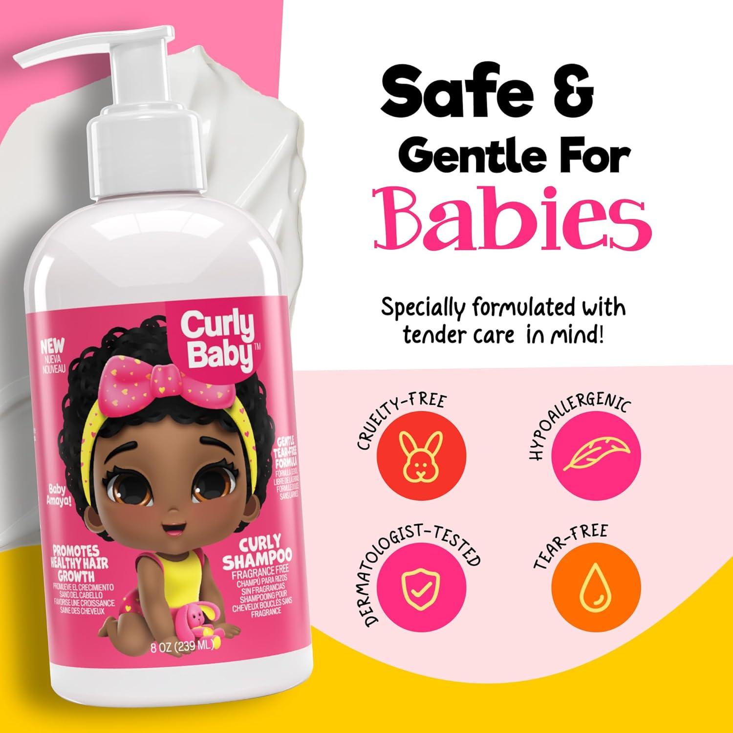 Champú Rizado CurlyBaby 290g - Sin Lagrimas, Hipoalergénico