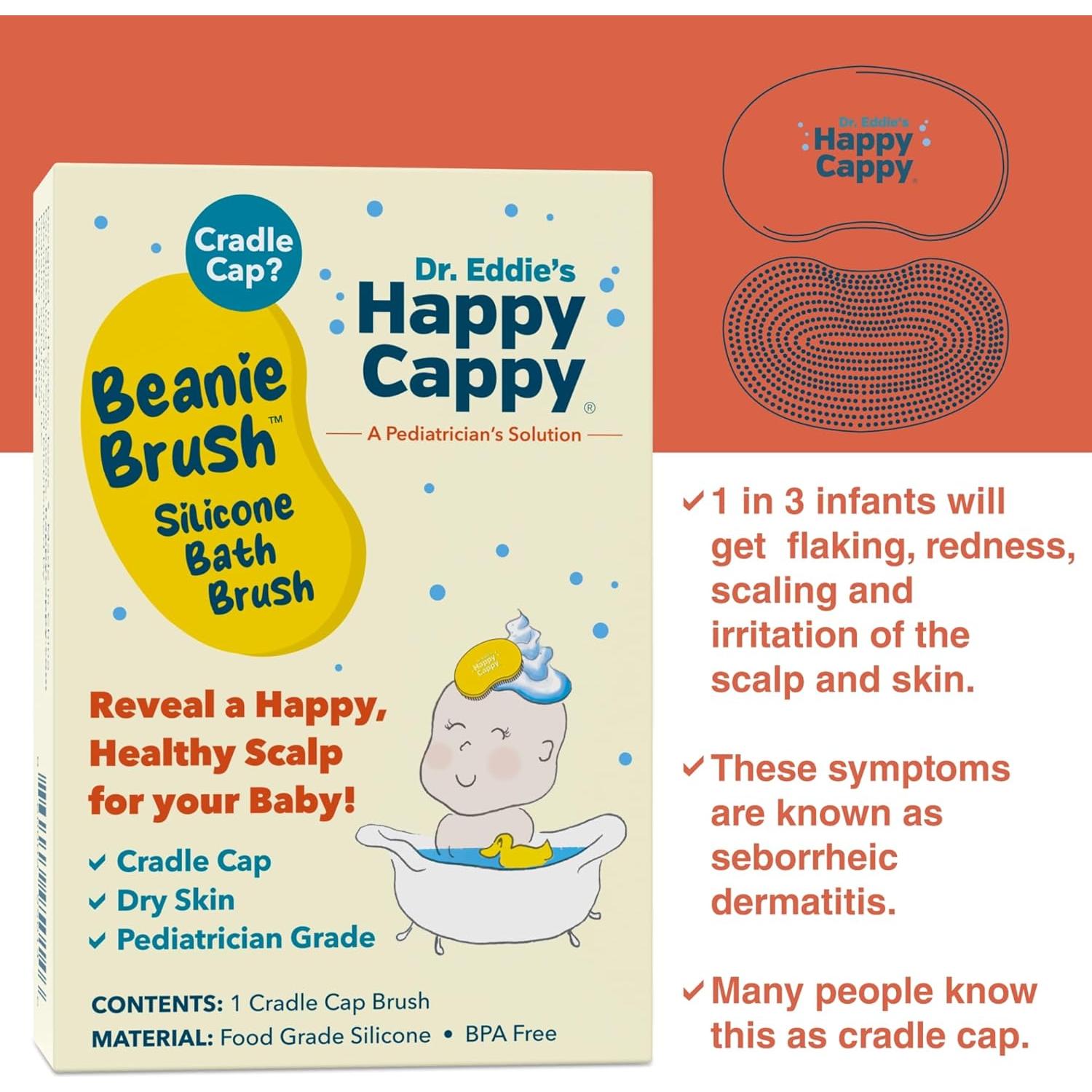 Cepillo Beanie Happy Cappy - Cuidado de costra láctea bebé