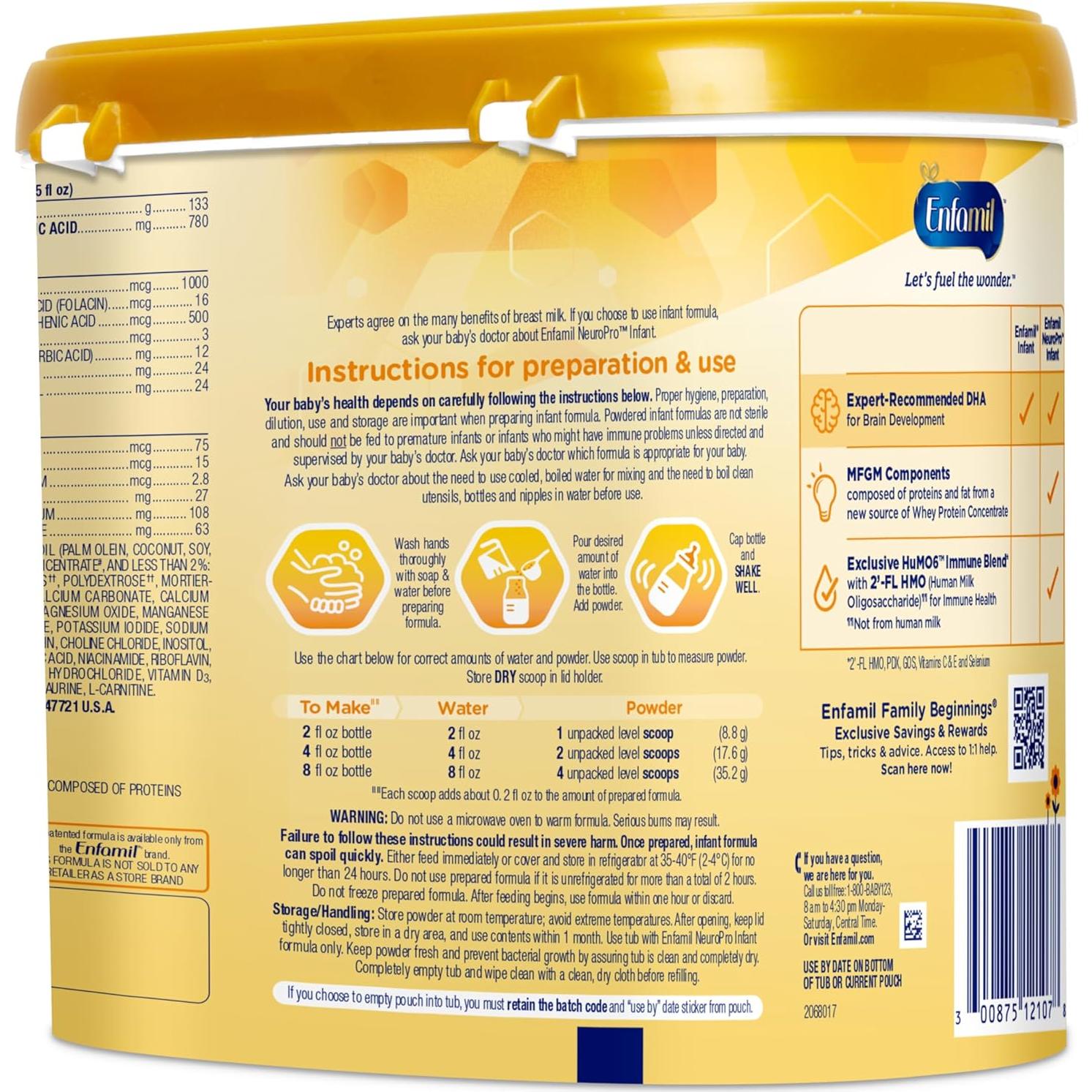 Fórmula Infantil Enfamil NeuroPro 585g - Desarrollo Cerebral DHA